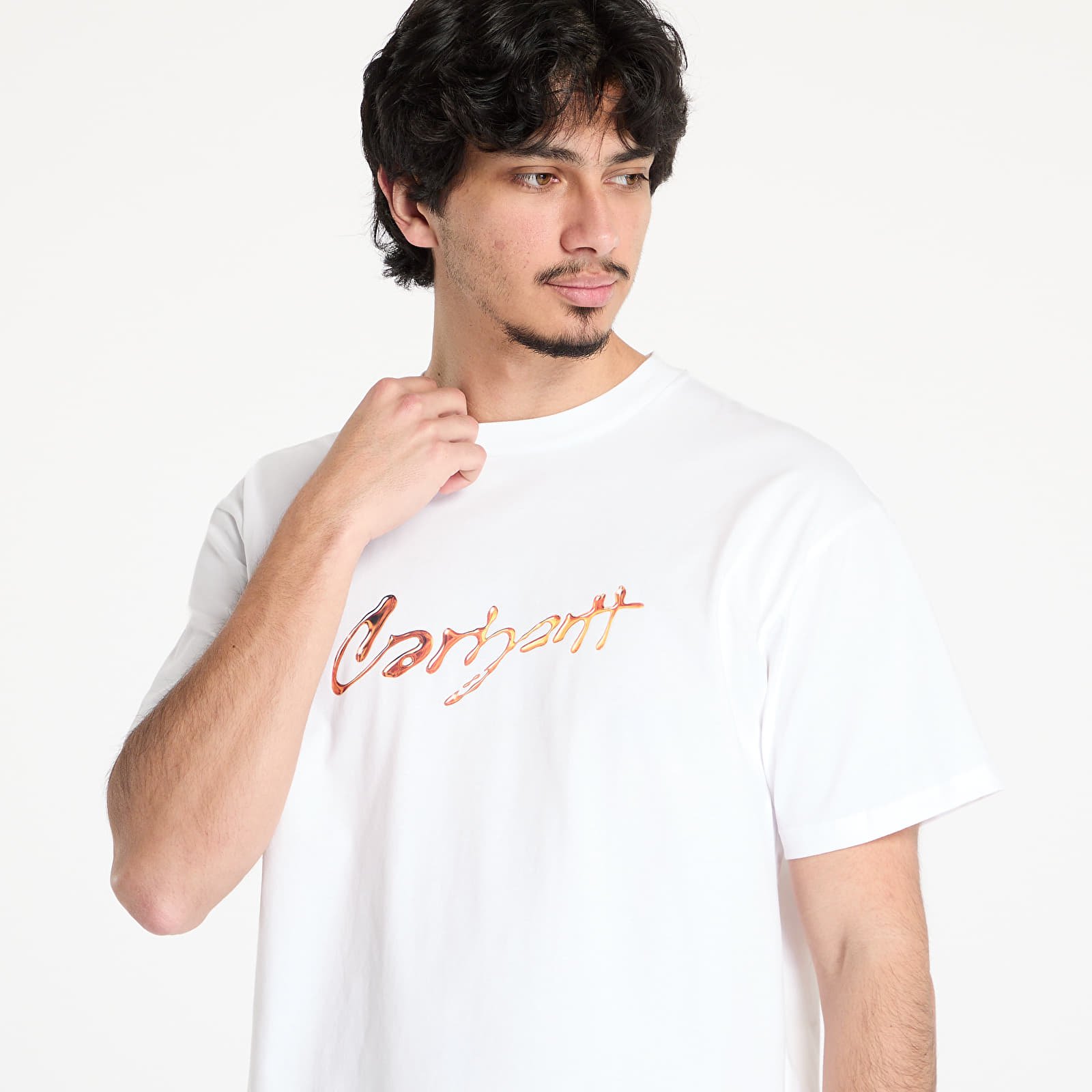 Moške majice Carhartt WIP S/S Drip Script T-Shirt UNISEX White
