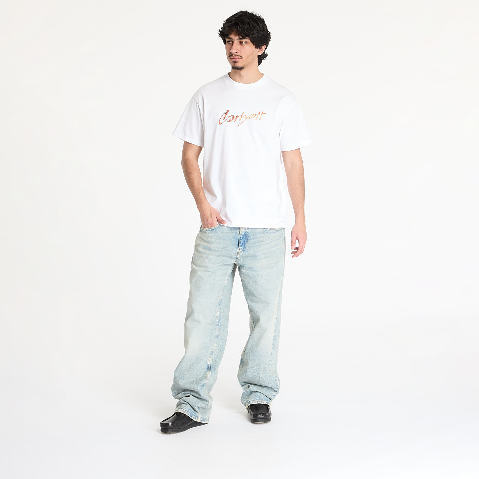 Moške majice Carhartt WIP S/S Drip Script T-Shirt UNISEX White