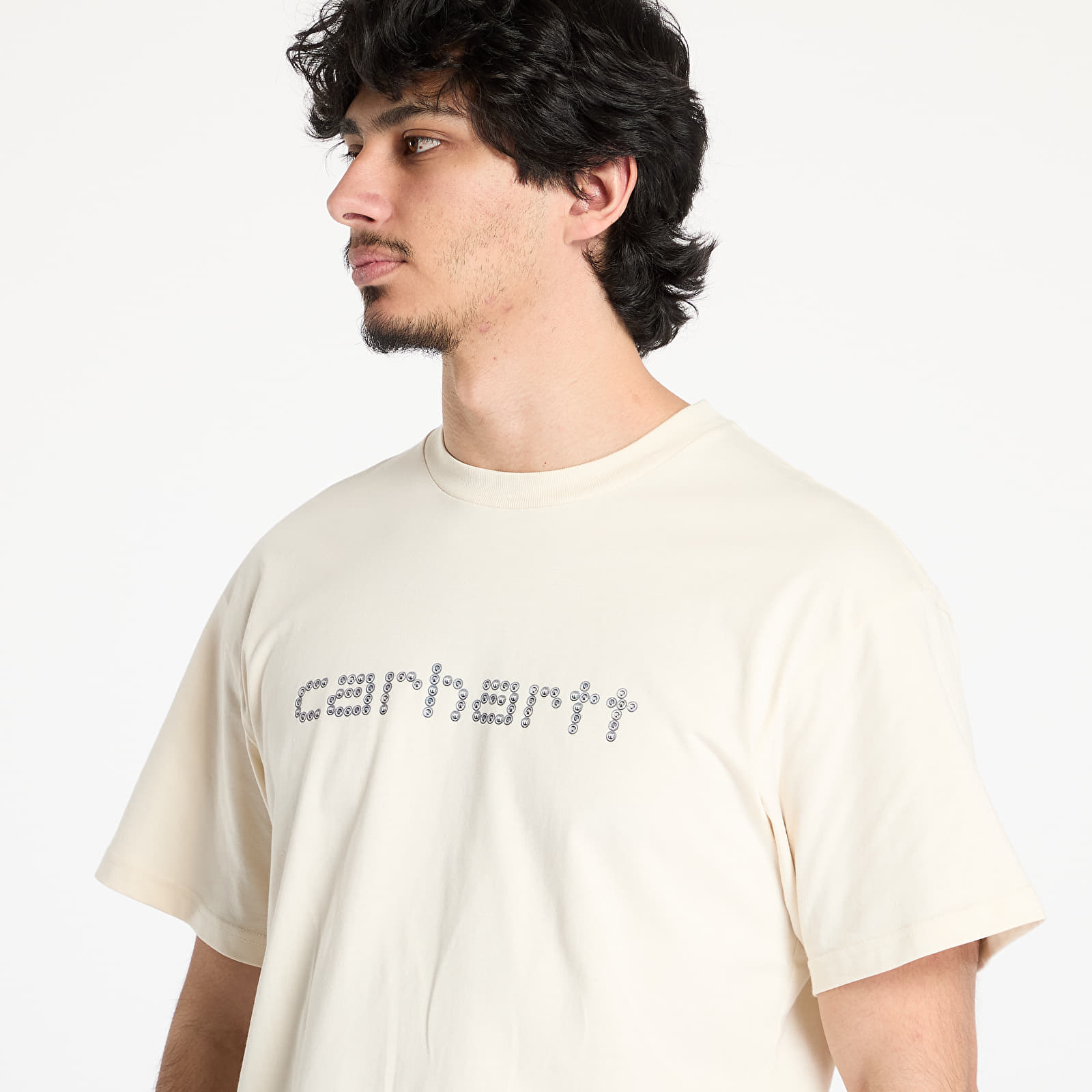 Meeste T-särgid Carhartt WIP S/S Rivet Script T-Shirt UNISEX Natural