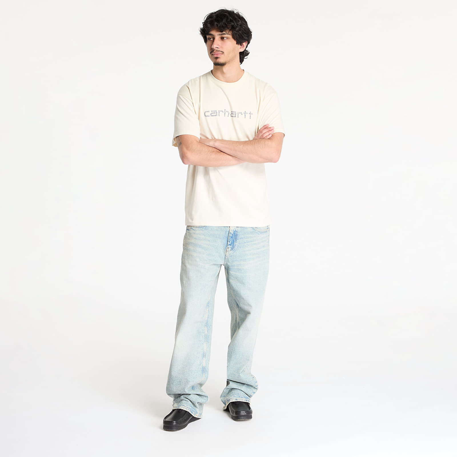 Meeste T-särgid Carhartt WIP S/S Rivet Script T-Shirt UNISEX Natural