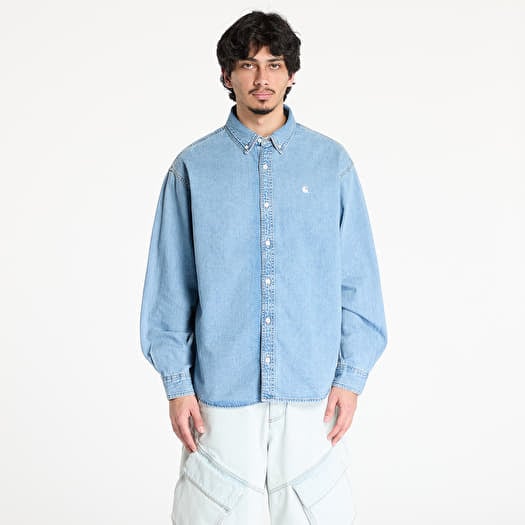 Cămașă Carhartt WIP L/S Lucas Shirt UNISEX Blue Bleached