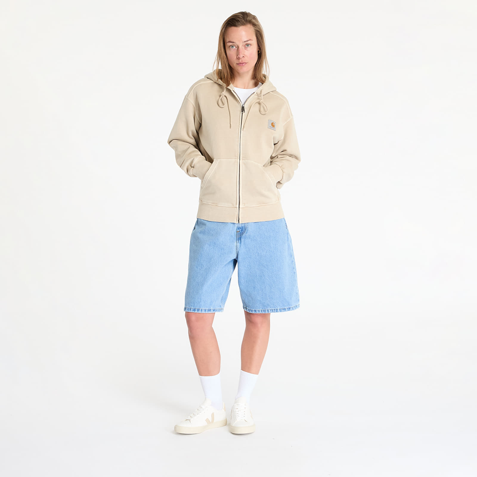 Sweatshirts Carhartt WIP Hooded Nelson Jacket UNISEX Fleur De Sel