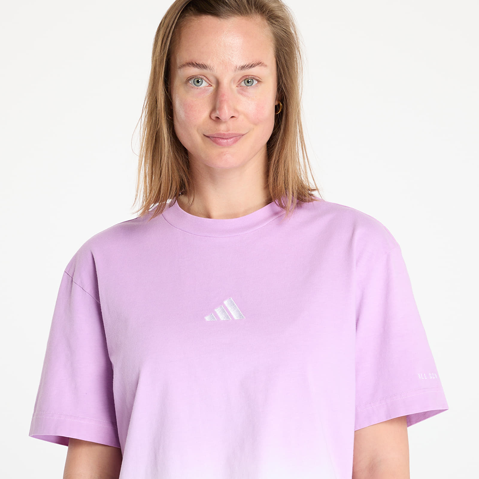 Camisetas adidas All Szn Loose Dip Dye T-Shirt White/ Bliss Lilac