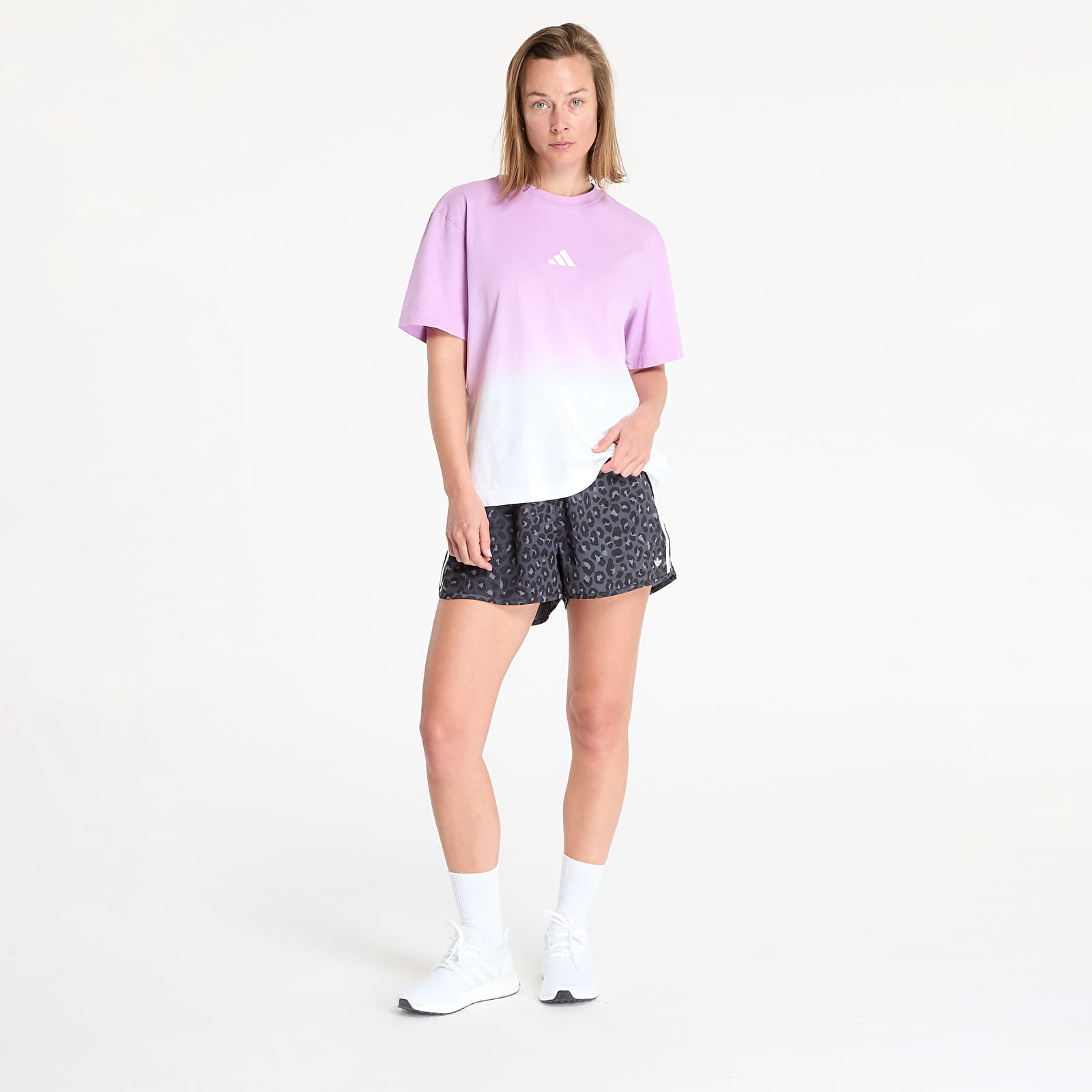 Camisetas adidas All Szn Loose Dip Dye T-Shirt White/ Bliss Lilac