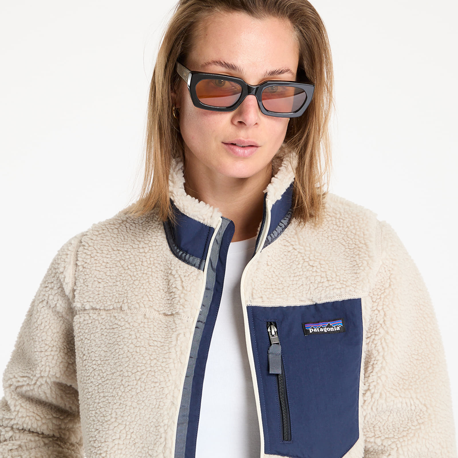 Women's jackets Patagonia W's Classic Retro-X Jacket Natural/ New Navy