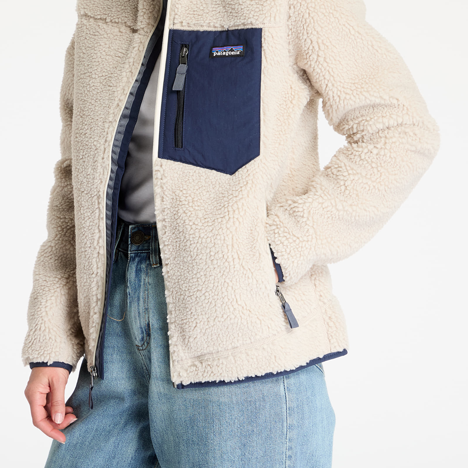 Women's jackets Patagonia W's Classic Retro-X Jacket Natural/ New Navy