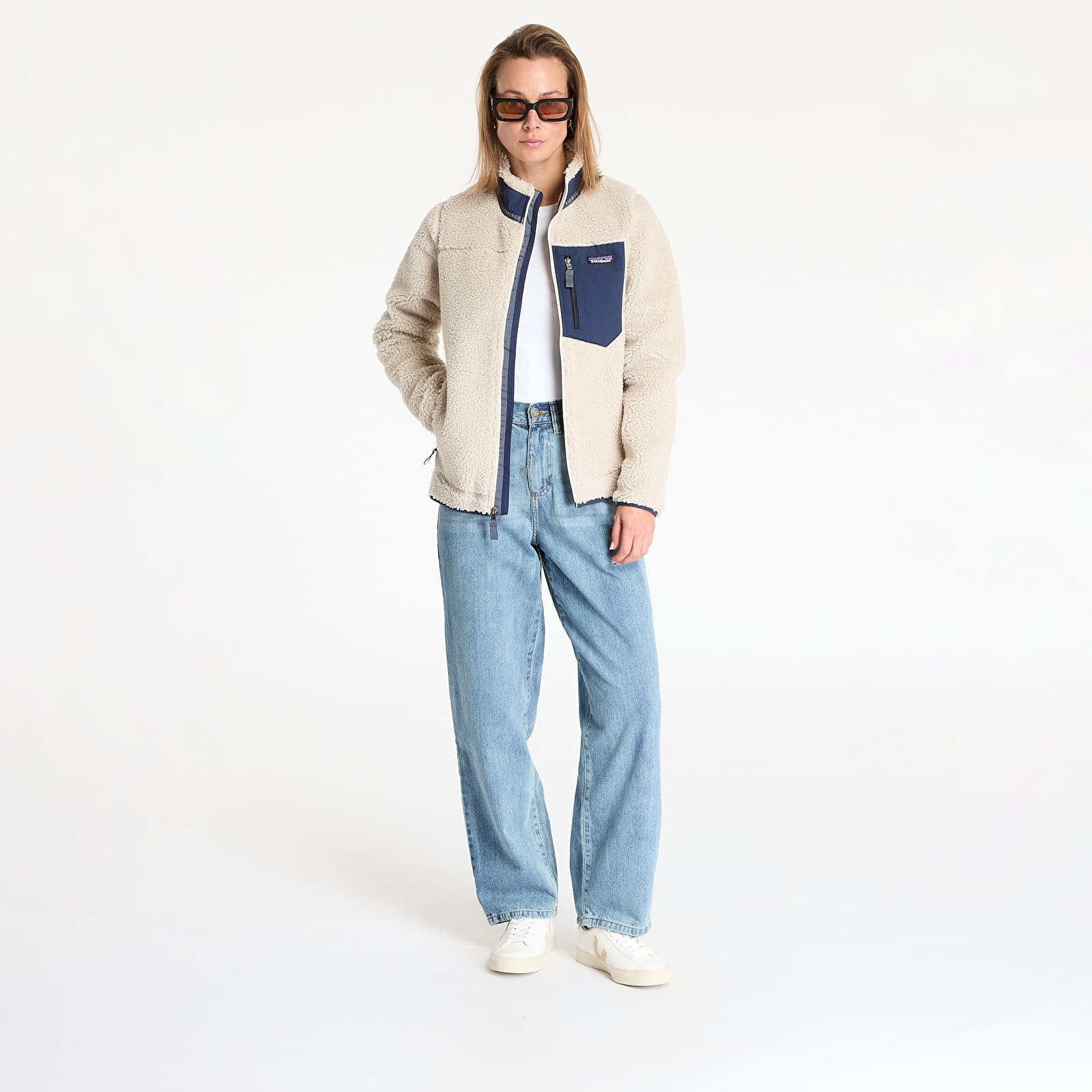 Women's jackets Patagonia W's Classic Retro-X Jacket Natural/ New Navy