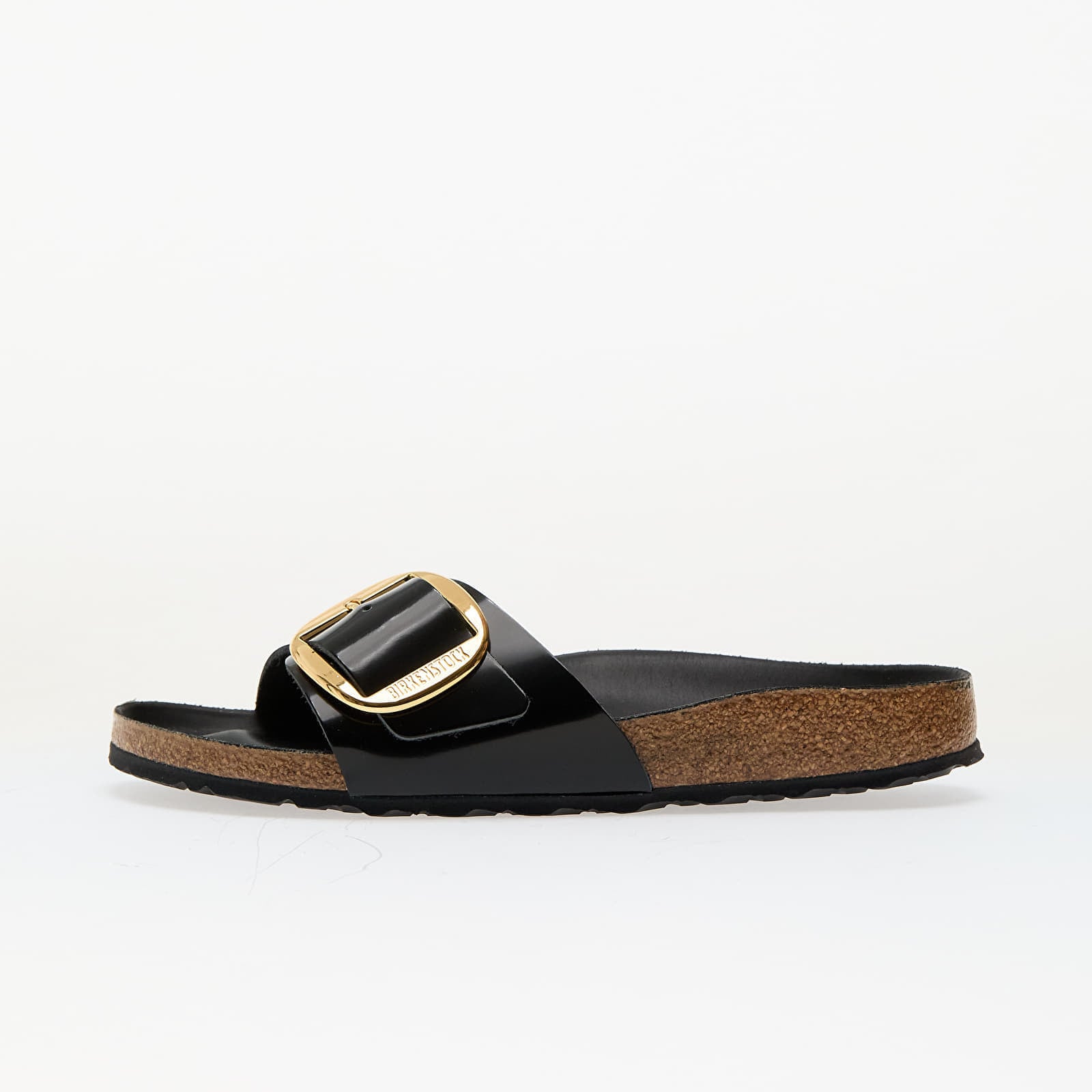 Сникърси Birkenstock Madrid Big Buckle Natural Leather Patent Nappa Glamour EUR 40