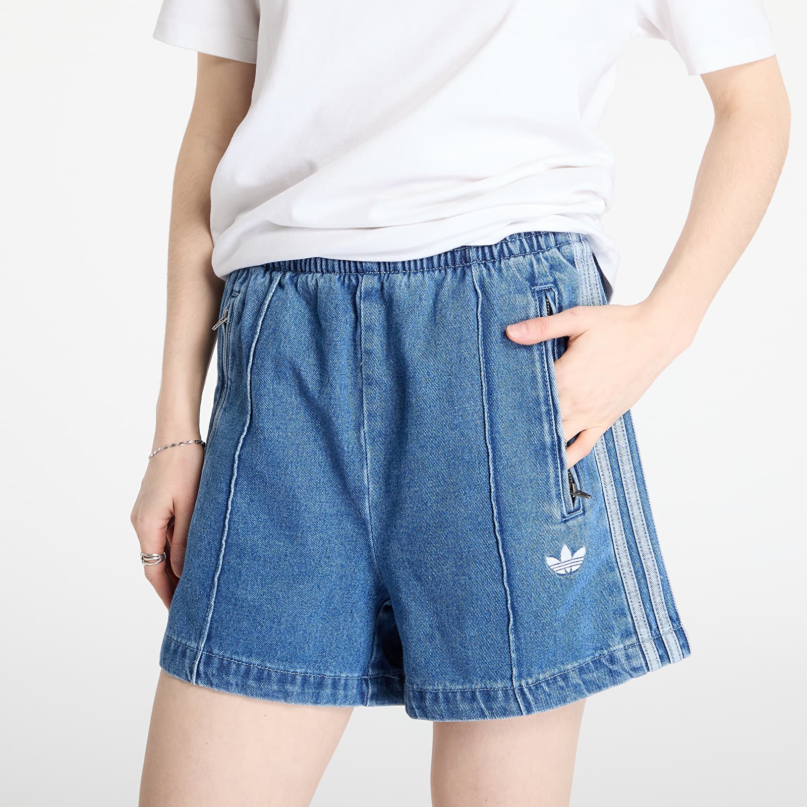 Women's Shorts adidas Firebird Adicolor Denim Short Blue/ Indigo Denim