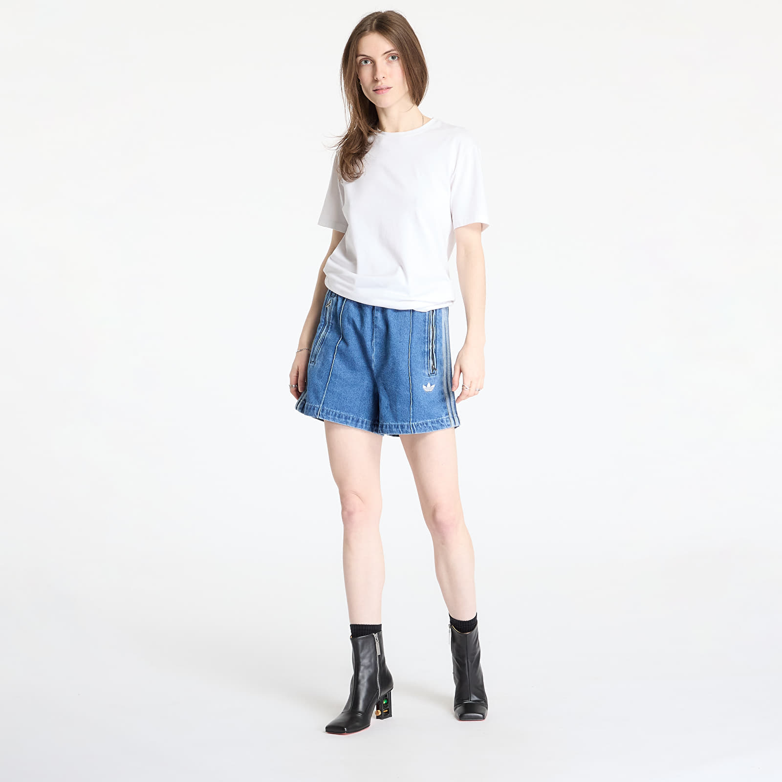Women's Shorts adidas Firebird Adicolor Denim Short Blue/ Indigo Denim