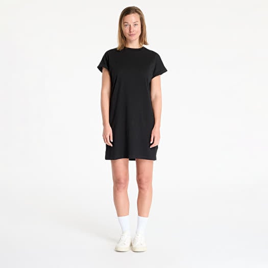 Urban Classics Ladies Organic Cotton Cut On Sleeve Tee Dress Black
