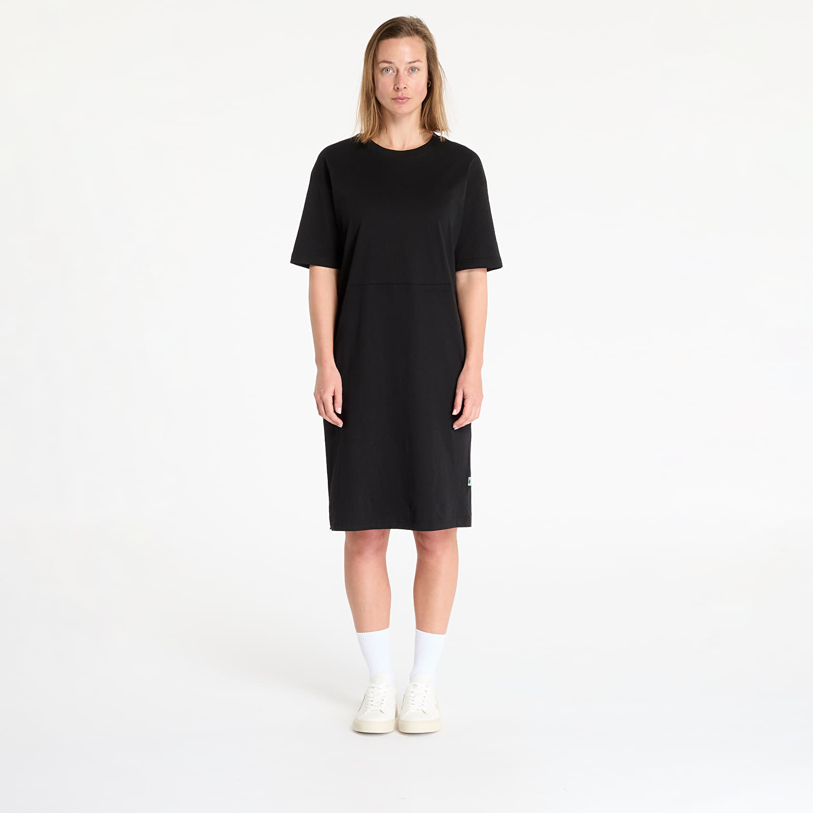 Vestido Urban Classics Ladies Organic Oversized Slit Tee Dress Black