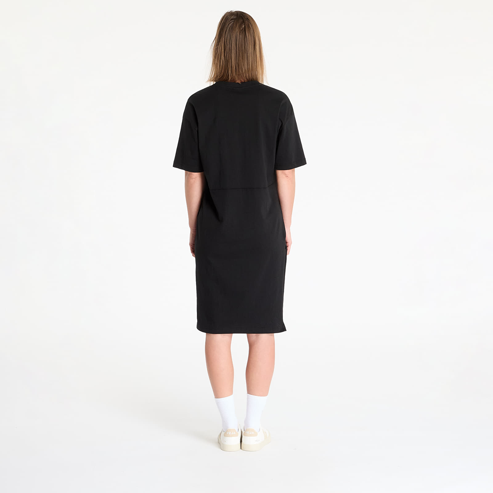 Vestido Urban Classics Ladies Organic Oversized Slit Tee Dress Black