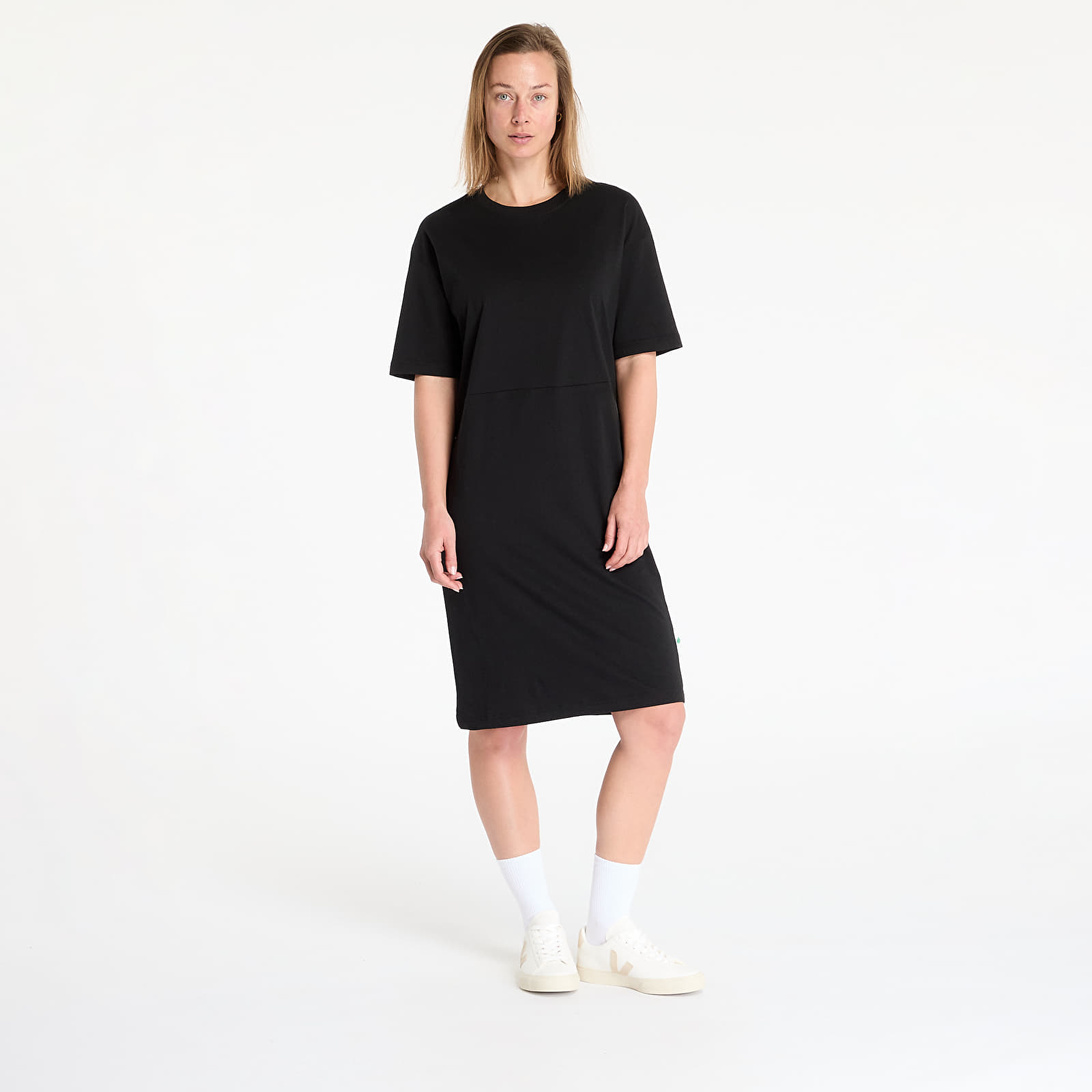 Vestido Urban Classics Ladies Organic Oversized Slit Tee Dress Black
