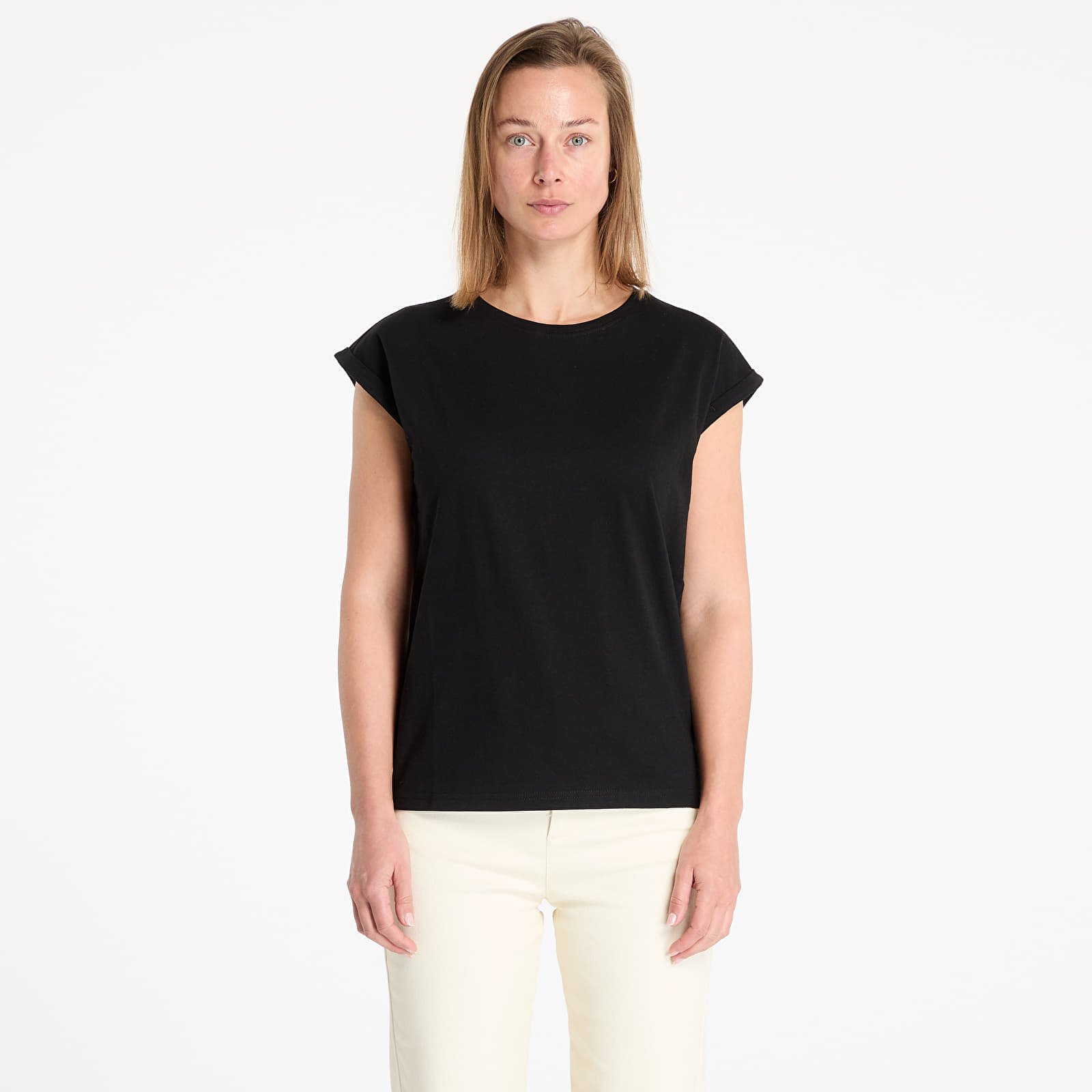 Tricou Urban Classics Ladies Organic Extended Shoulder Tee Black M
