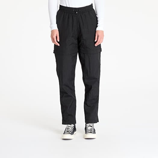 Urban Classics Ladies Shiny Crinkle Nylon Zip Pants Black