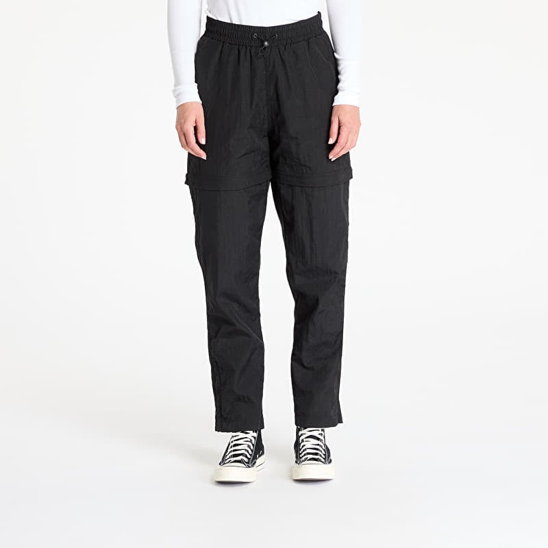 Urban Classics Ladies Shiny Crinkle Nylon Zip Pants Black
