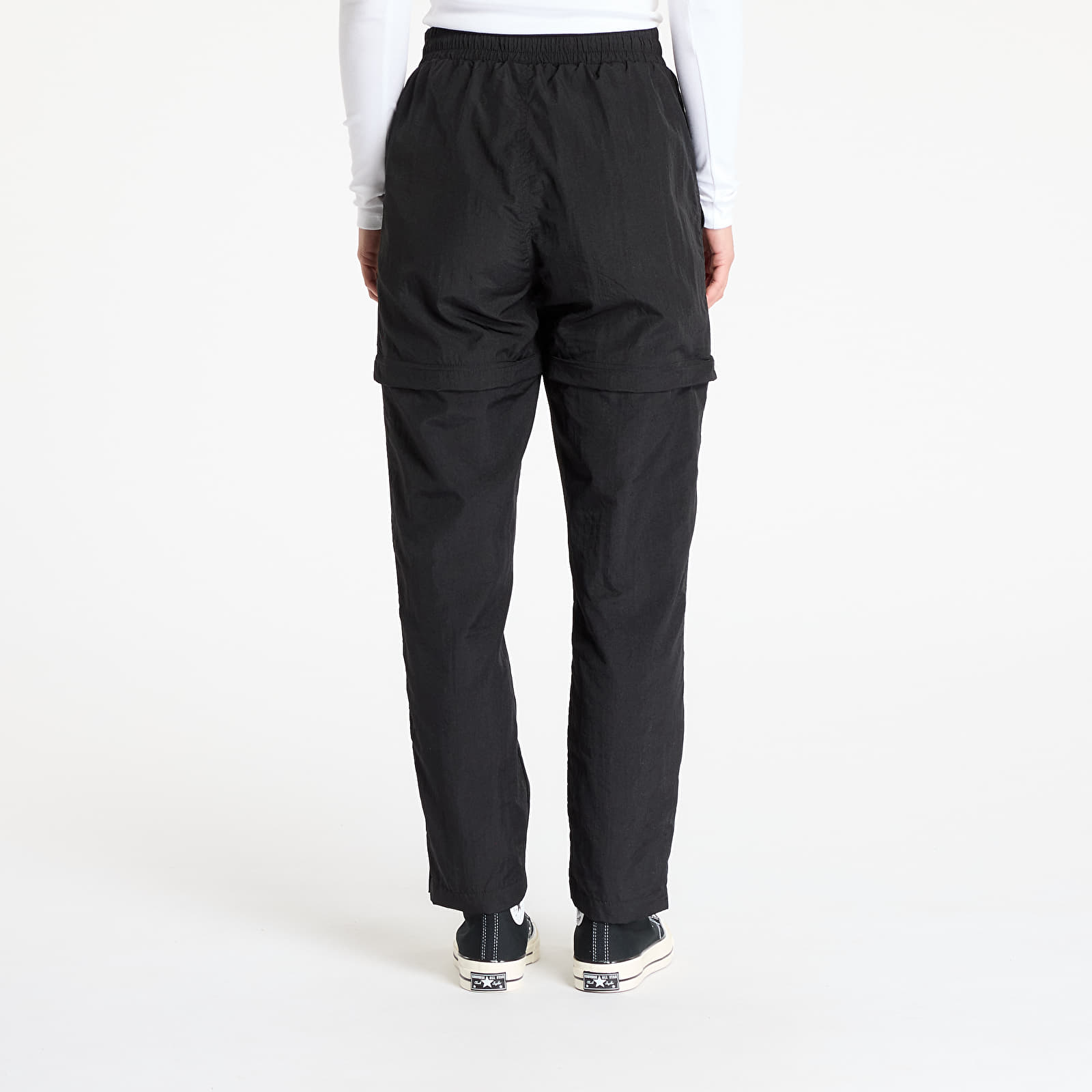 Jeans und Hosen Urban Classics Ladies Shiny Crinkle Nylon Zip Pants Black