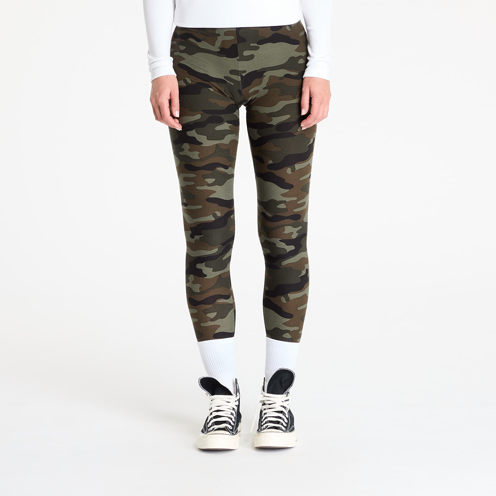 Leginsy Urban Classics Ladies Camo Leggings Camo Green