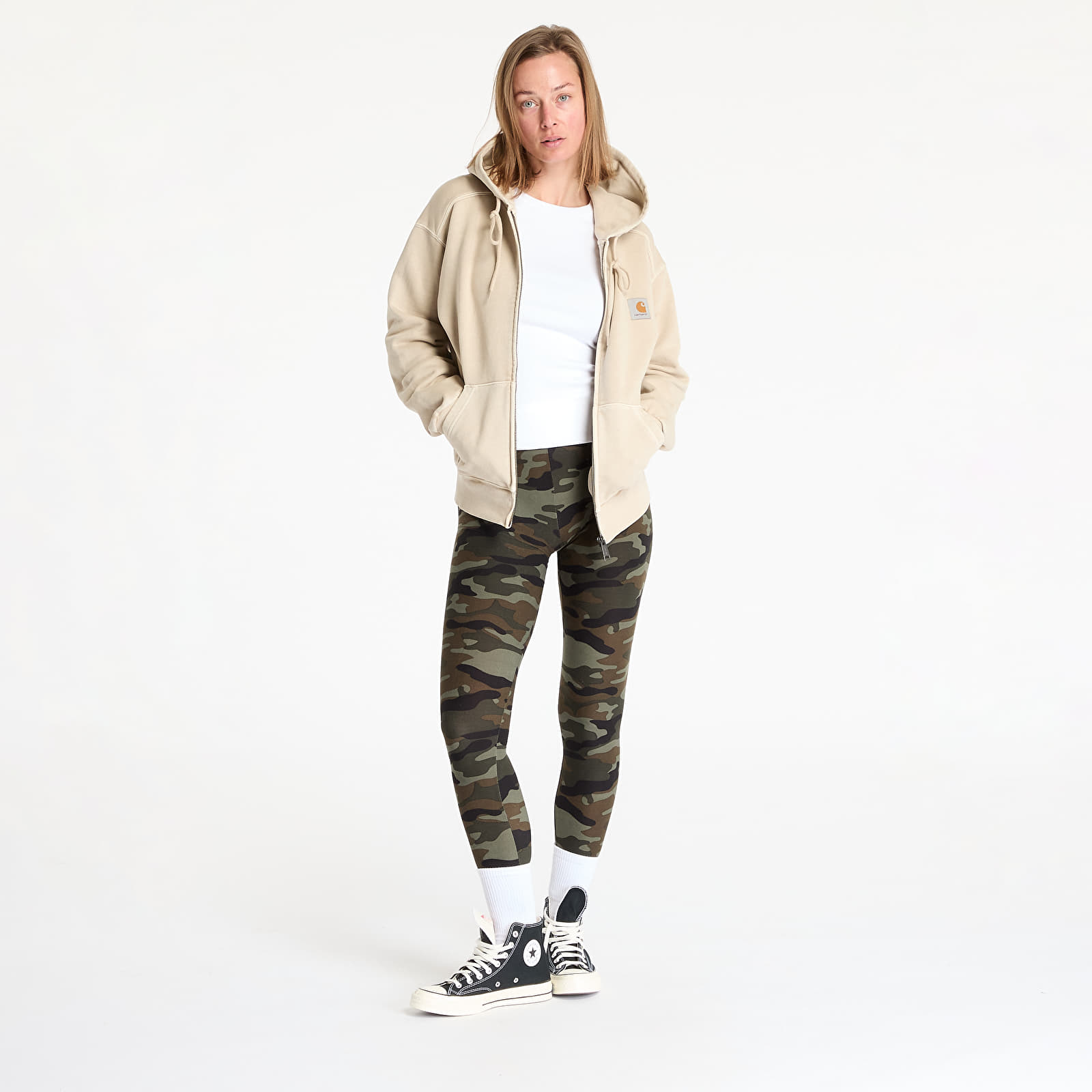 Leginsy Urban Classics Ladies Camo Leggings Camo Green