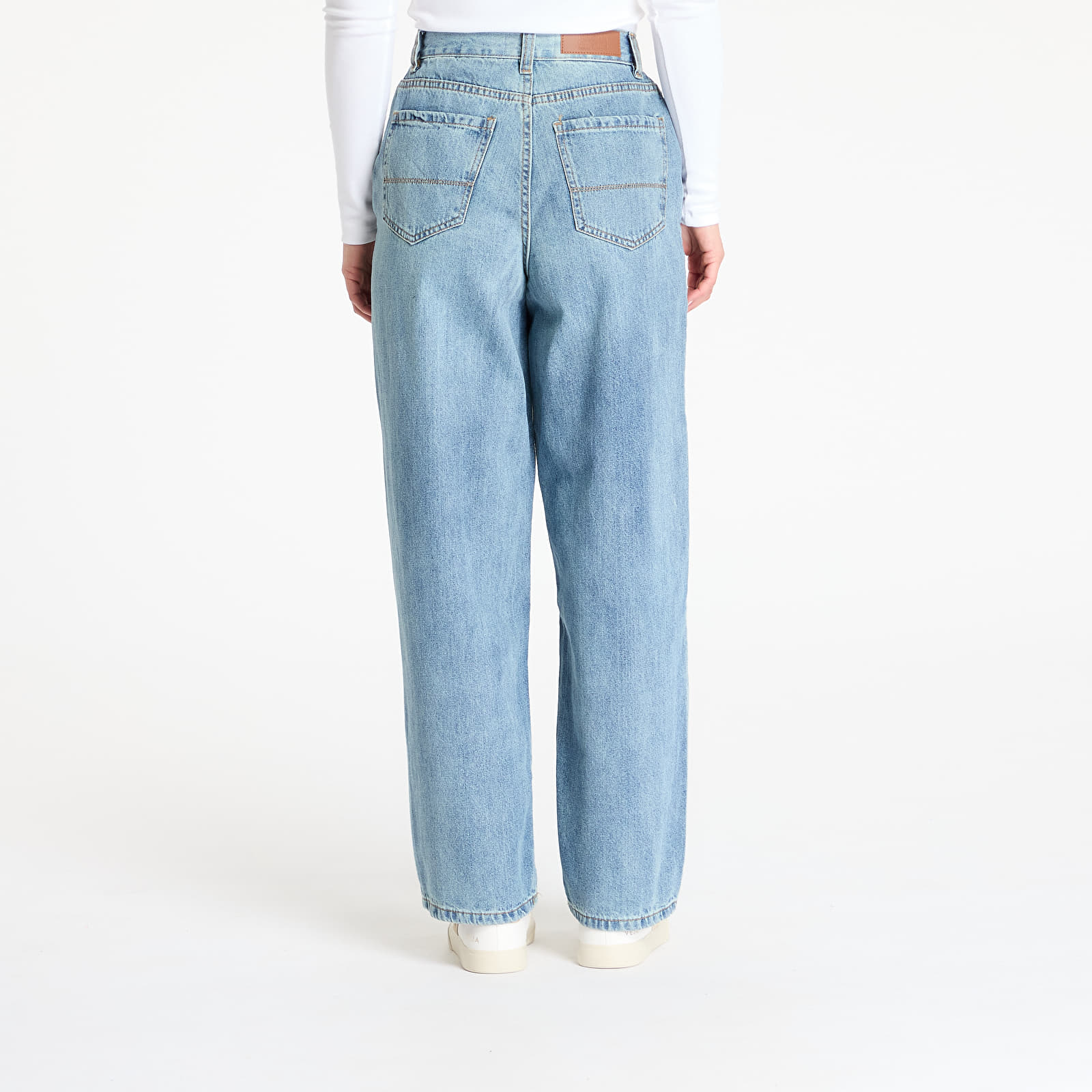Jeans Urban Classics Ladies High Waist 90'SWide Leg Denim Pants Blue