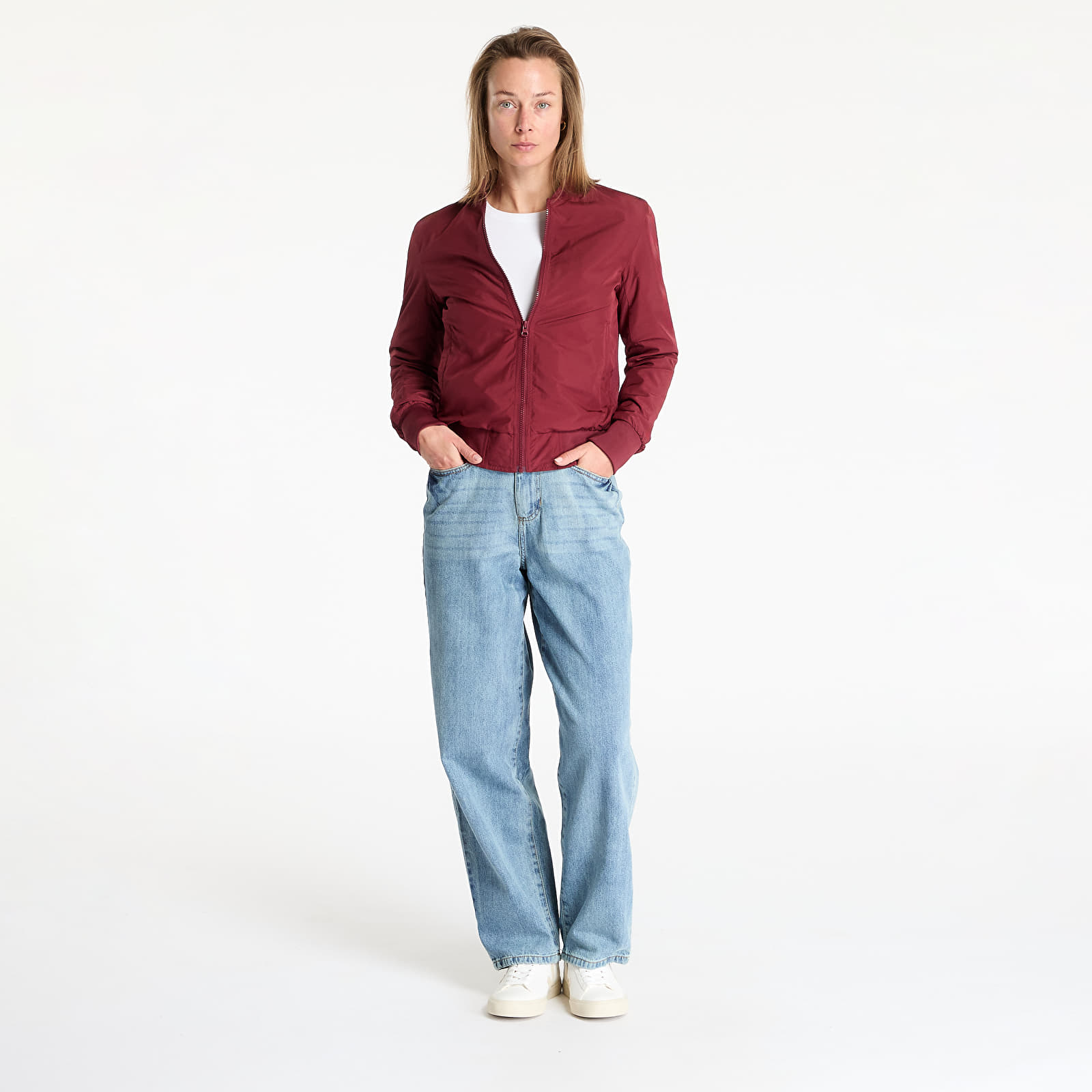 Bundy Urban Classics Ladies Light Bomber Jacket Wine