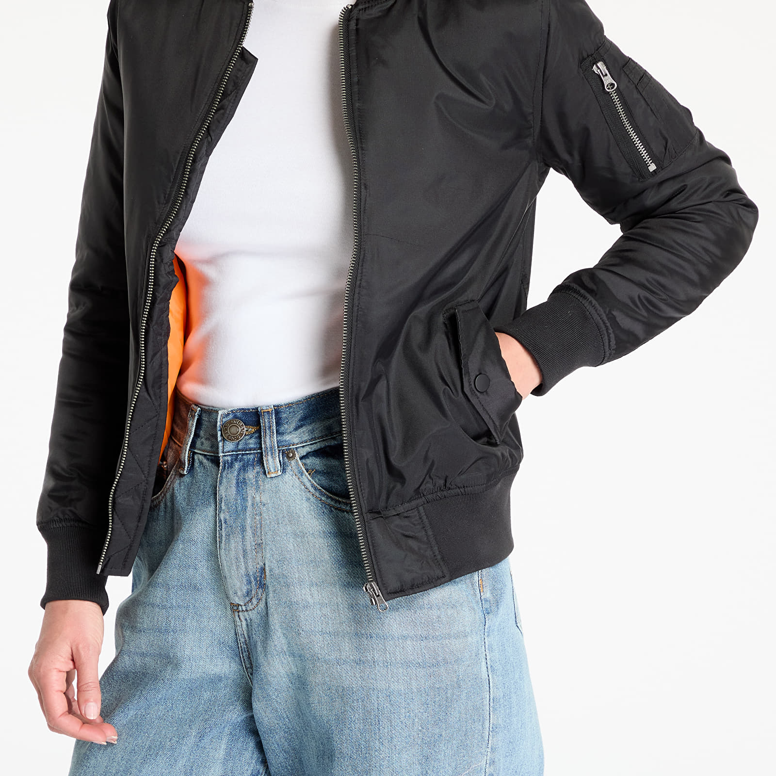 Jakne Urban Classics Ladies Basic Bomber Jacket Black