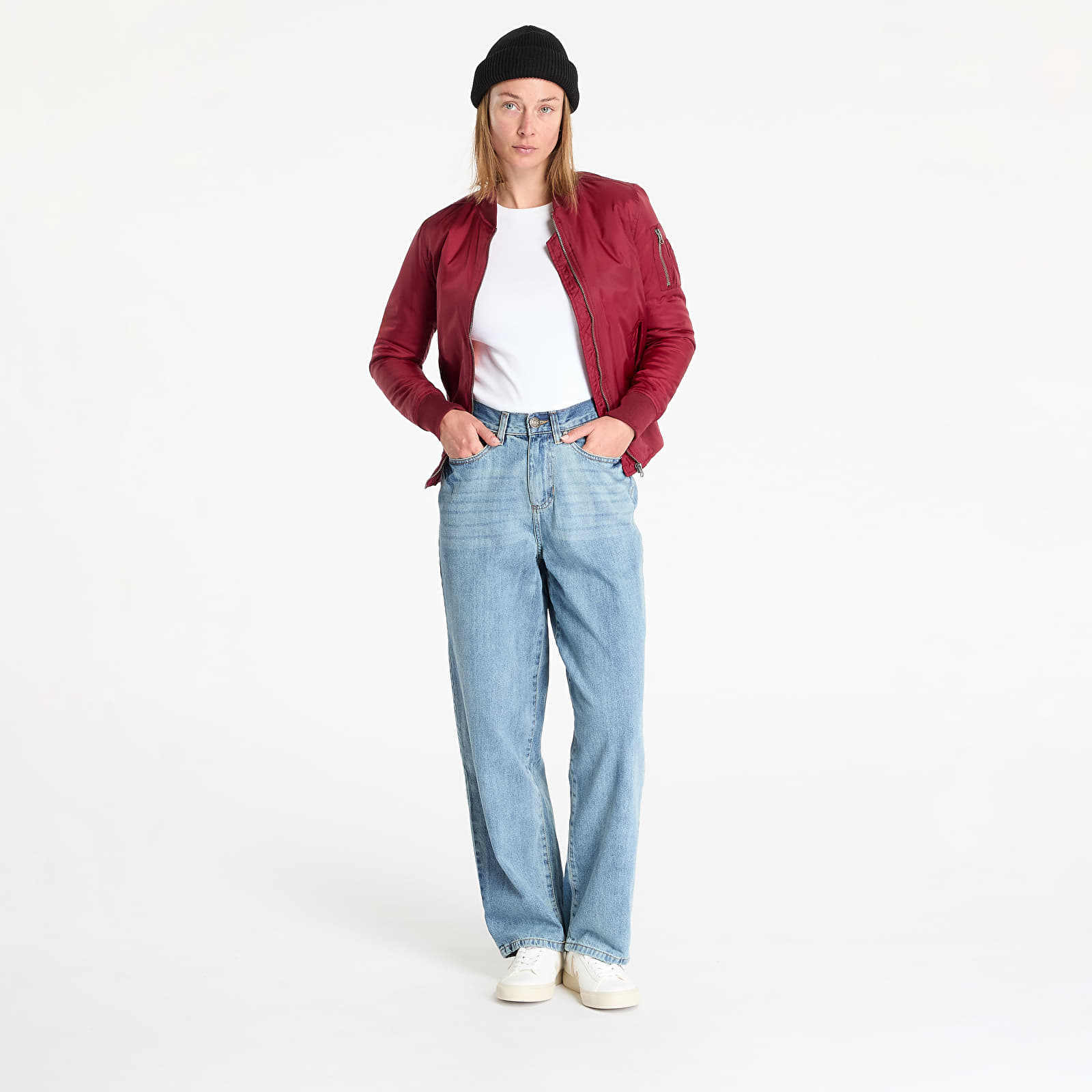 Jackets Urban Classics Ladies Basic Bomber Jacket Wine