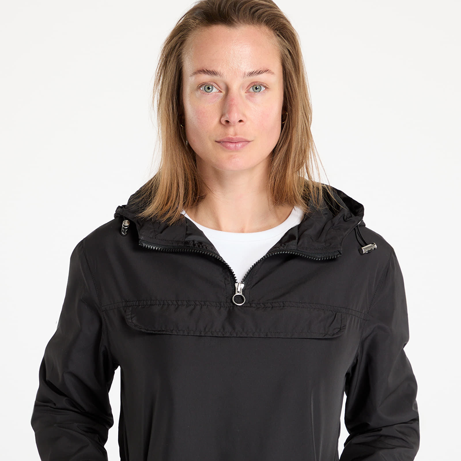 Windjacke Urban Classics Ladies Basic Pull Over Jacket Black