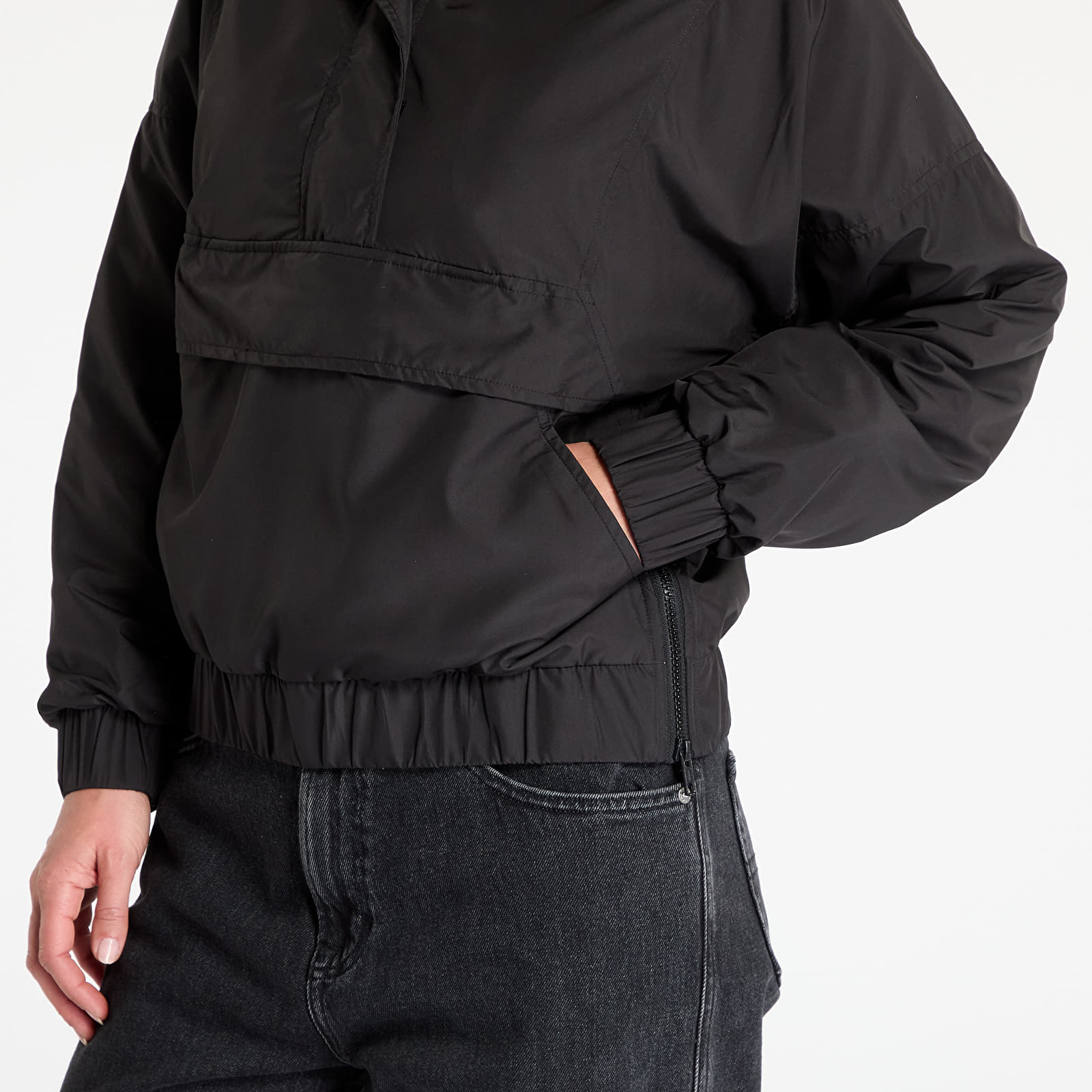 Windbreakers Urban Classics Ladies Panel Pull Over Jacket Black