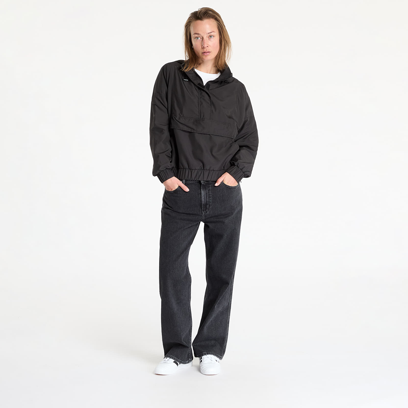 Windbreakers Urban Classics Ladies Panel Pull Over Jacket Black