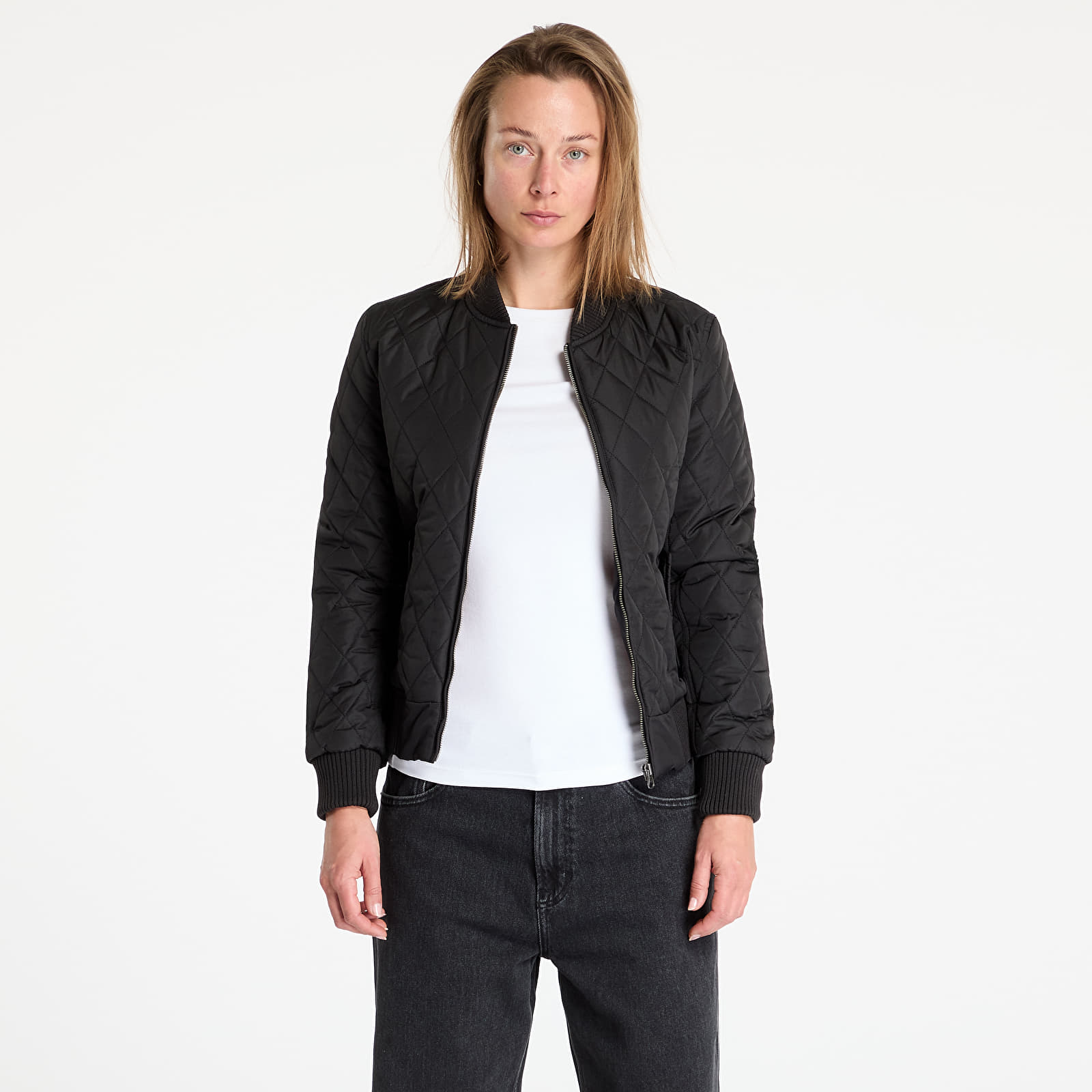 Joped Urban Classics Ladies Diamond Quilt Nylon Jacket Black