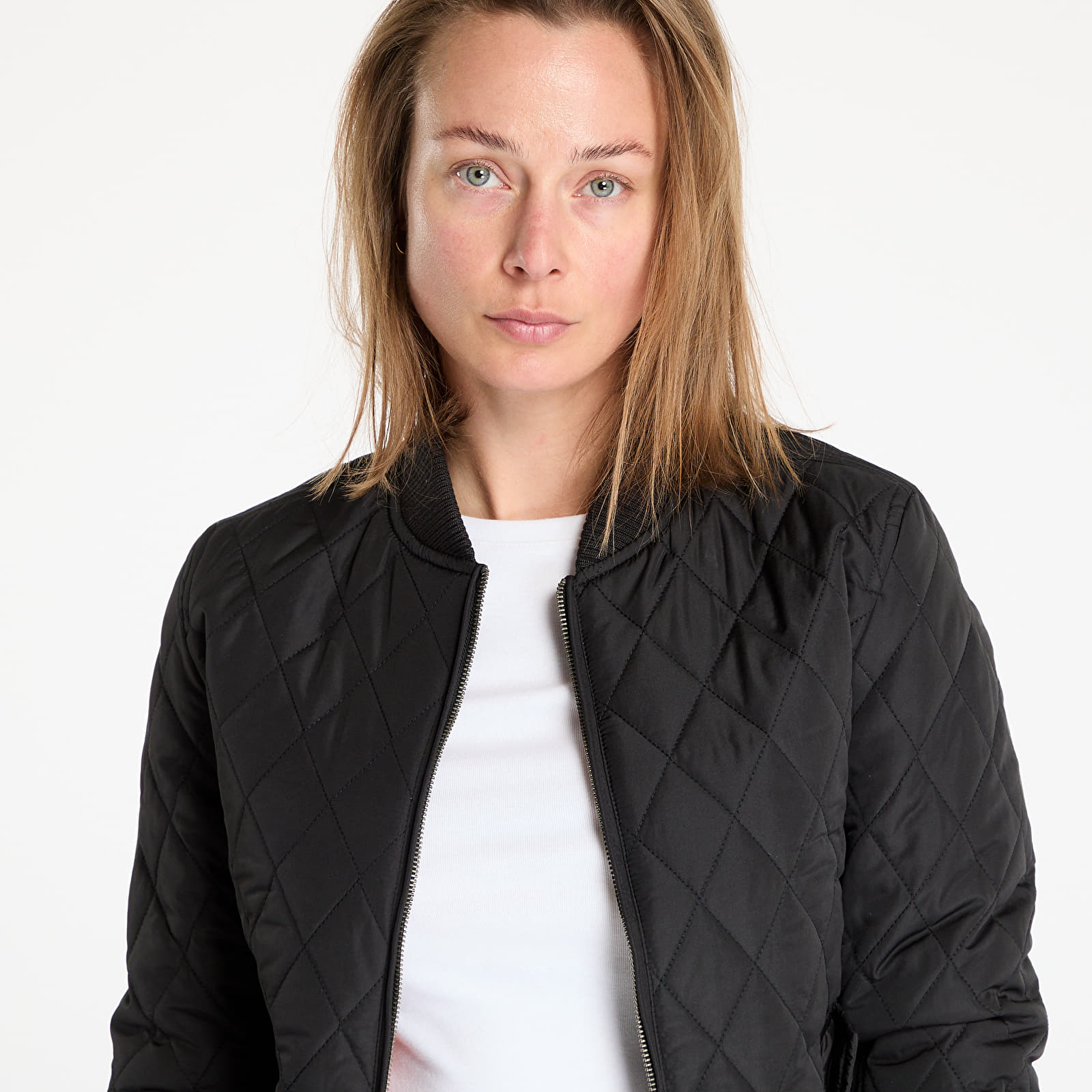 Joped Urban Classics Ladies Diamond Quilt Nylon Jacket Black