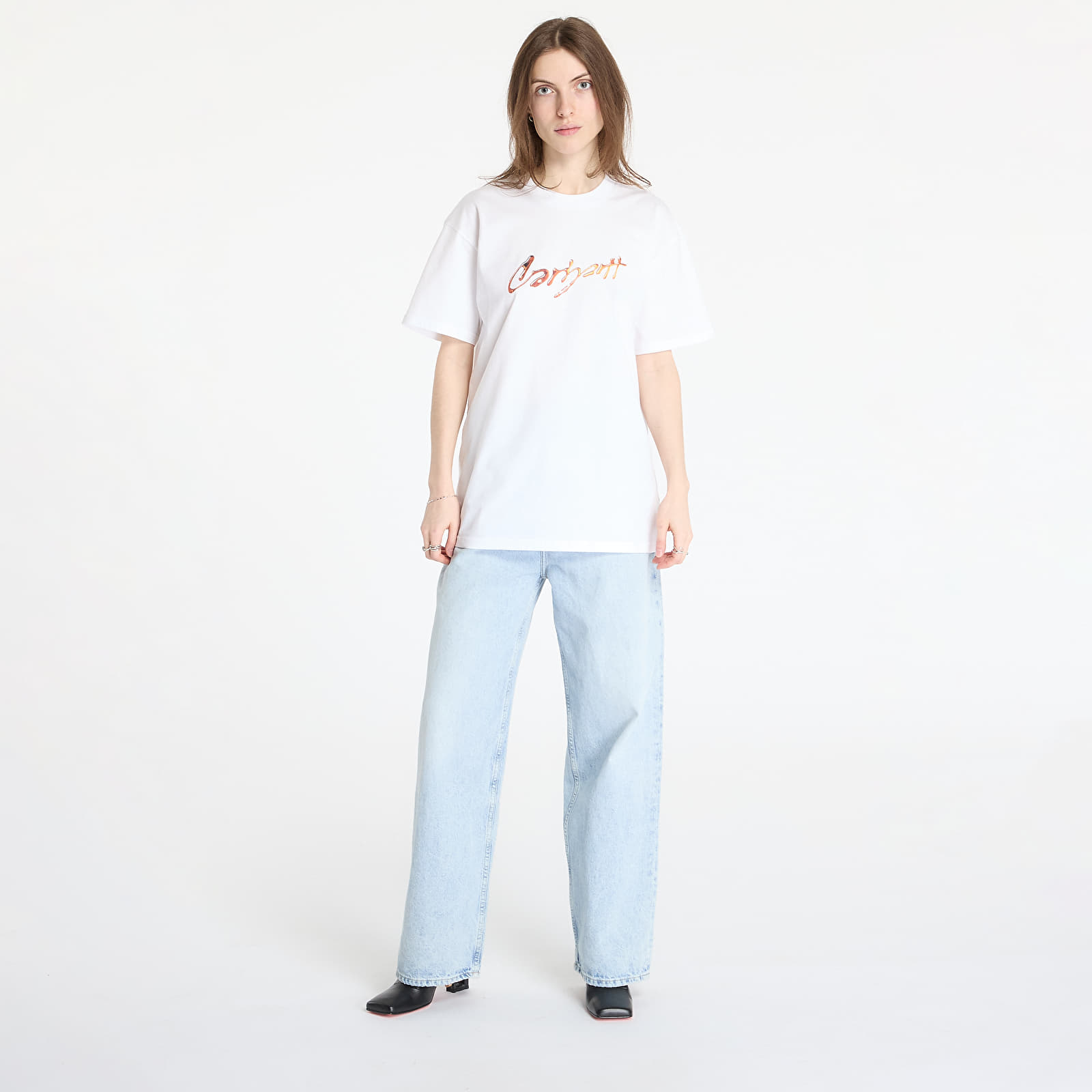Moške majice Carhartt WIP S/S Drip Script T-Shirt UNISEX White