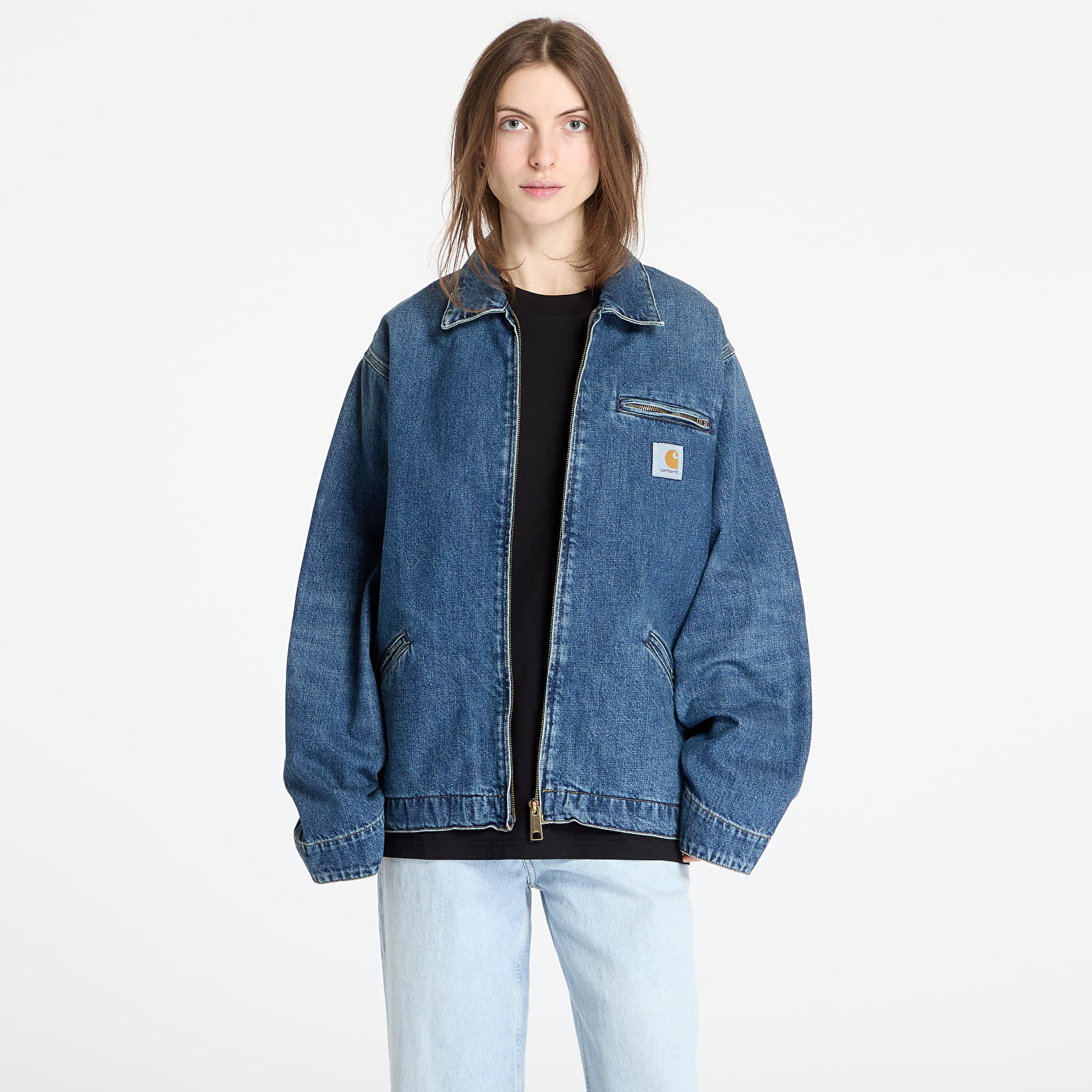 Chaquetas de hombre Carhartt WIP OG Detroit Jacket UNISEX Blue Dark Used Wash