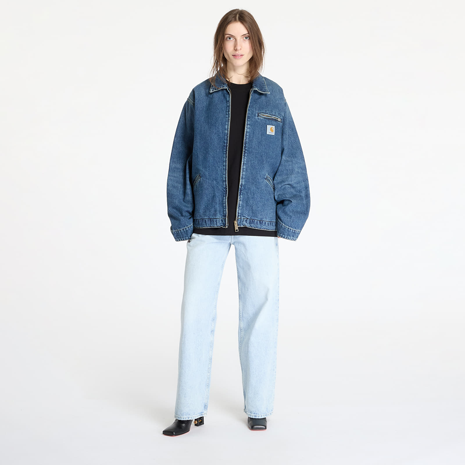 Chaquetas de hombre Carhartt WIP OG Detroit Jacket UNISEX Blue Dark Used Wash