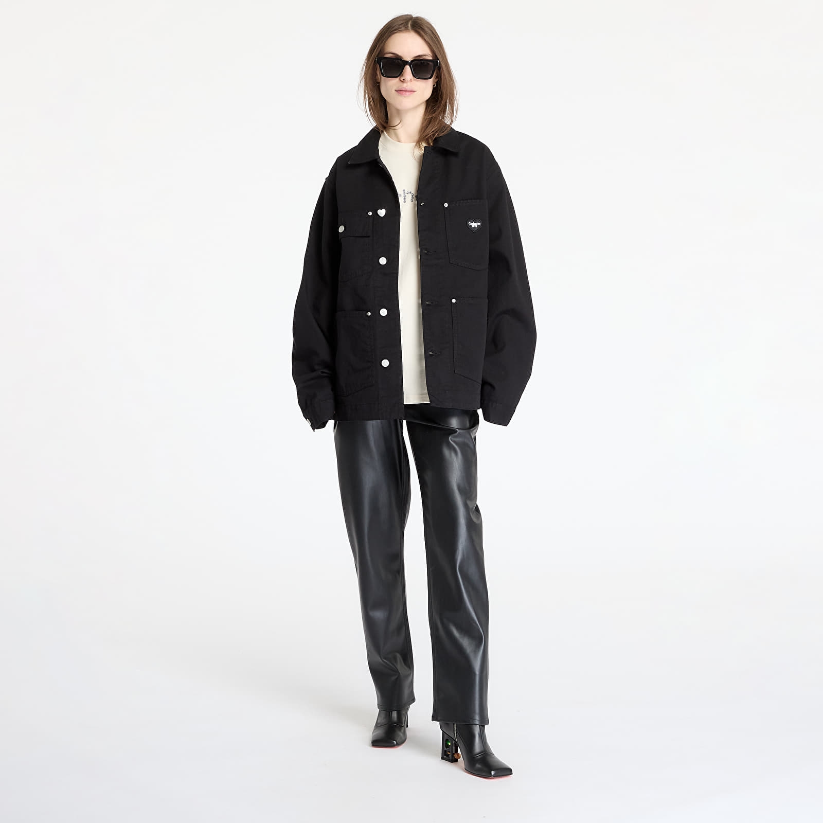 Men's jackets and coats Carhartt WIP Drewe Chore Coat UNISEX Black Rinsed