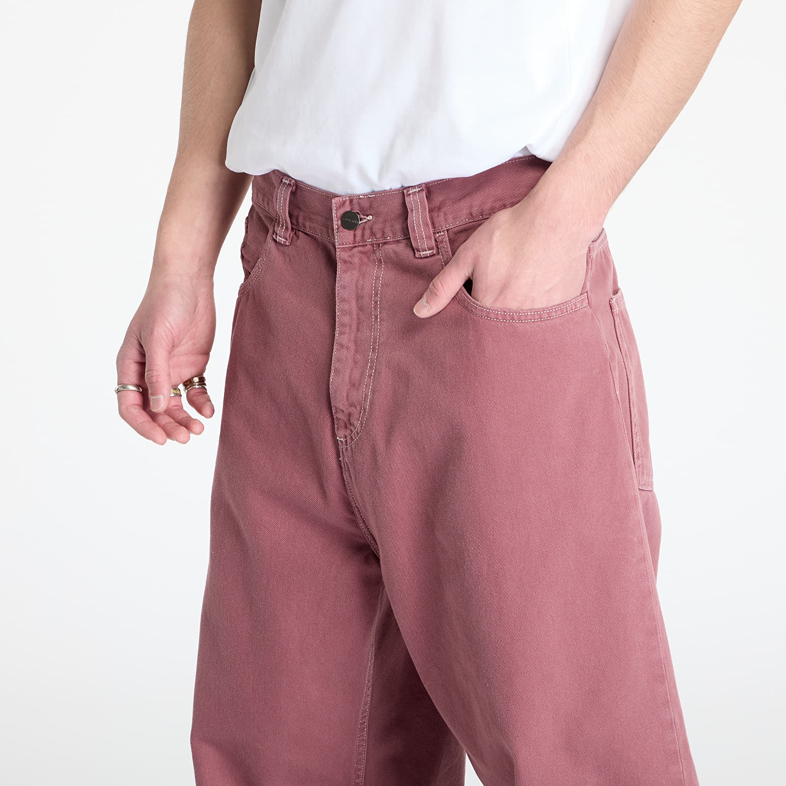 Meeste püksid Carhartt WIP Brandon Pant Dusky Pink Stone Dyed