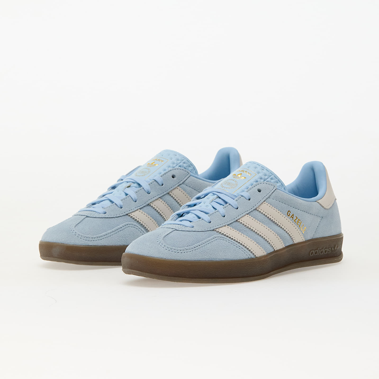 Women's sneakers and shoes adidas Gazelle Indoor W Clear Sky/ Off White/ Gum5