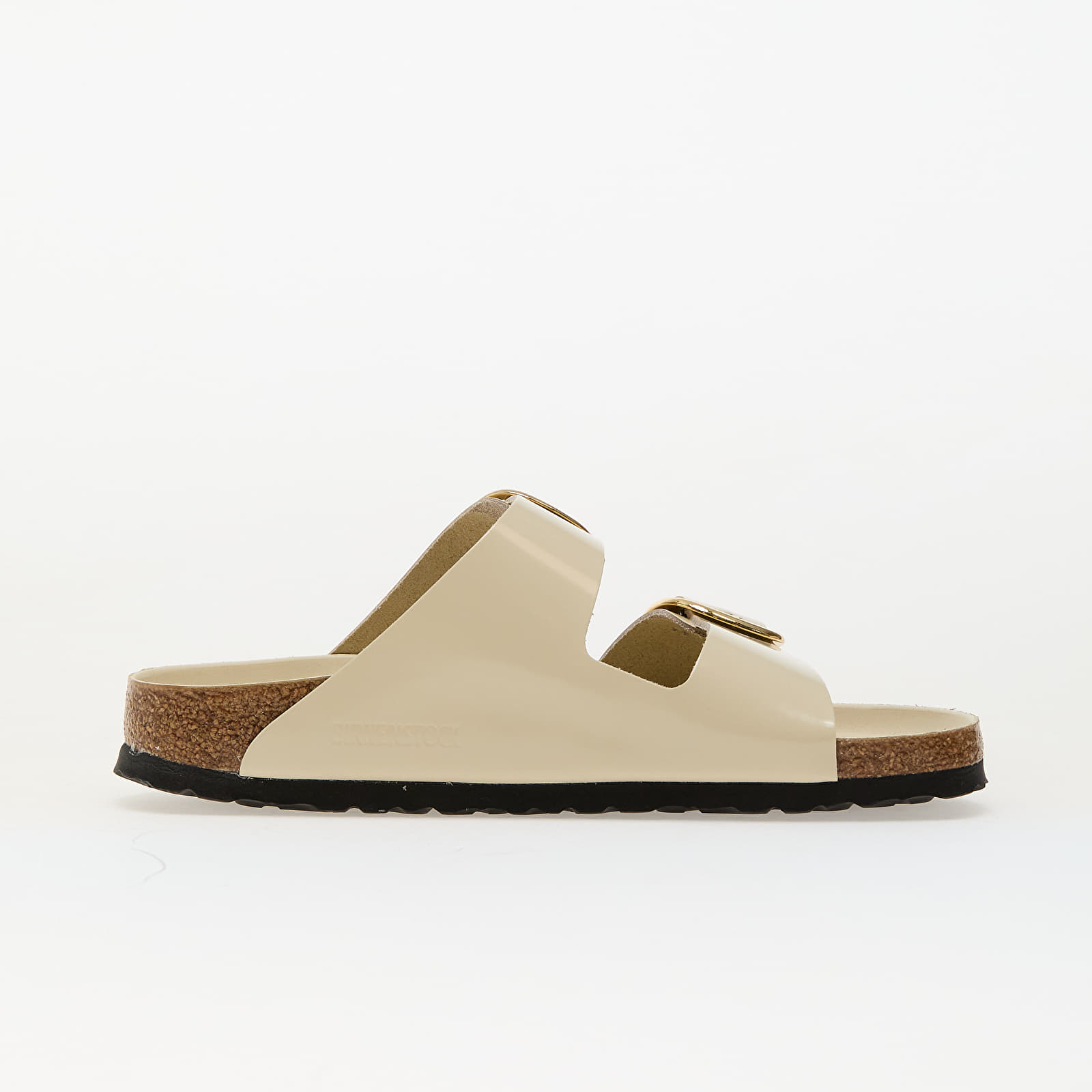 Дамски кецове и обувки Birkenstock Arizona Big Buckle Natural Leather Patent High-Shine Ecru