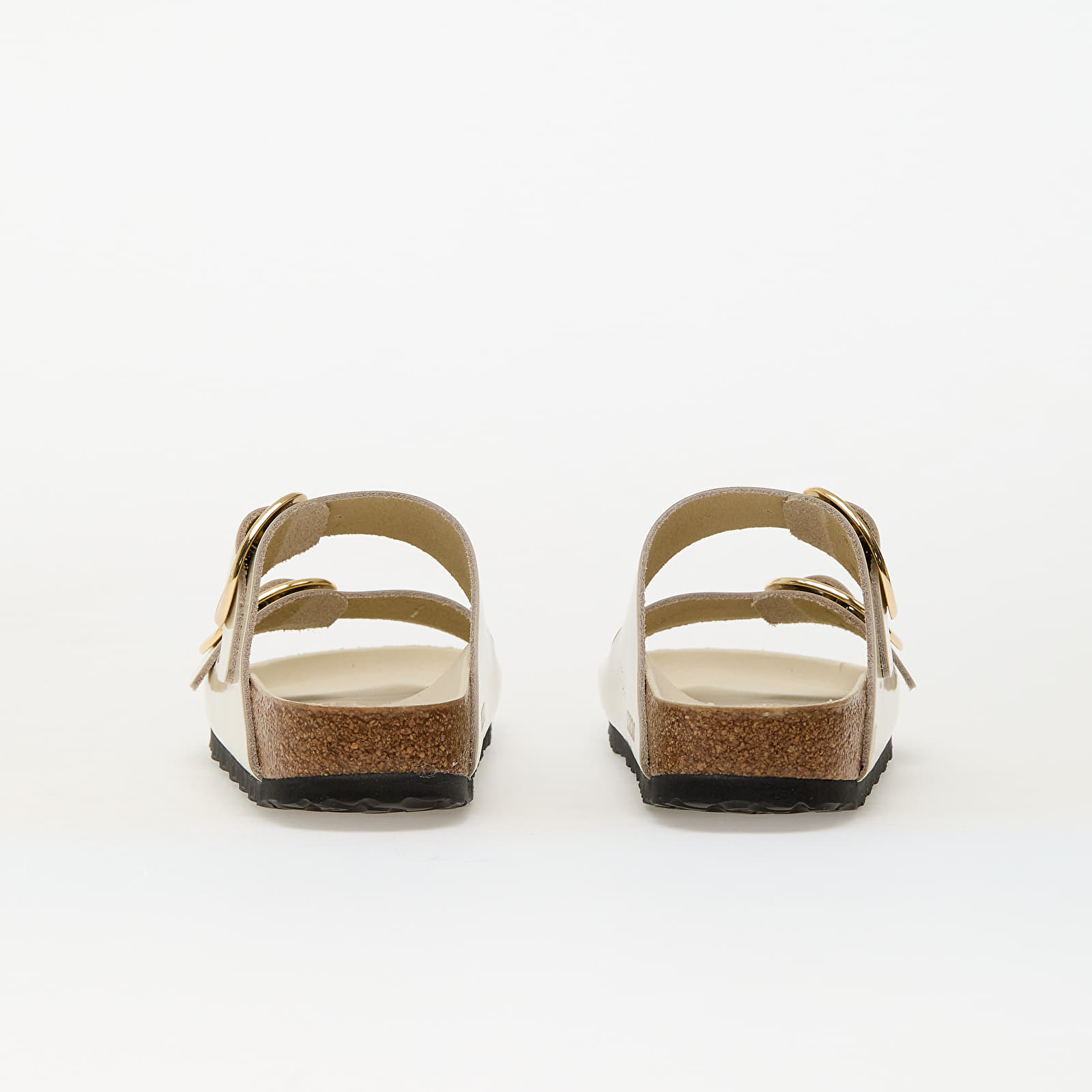 Дамски кецове и обувки Birkenstock Arizona Big Buckle Natural Leather Patent High-Shine Ecru