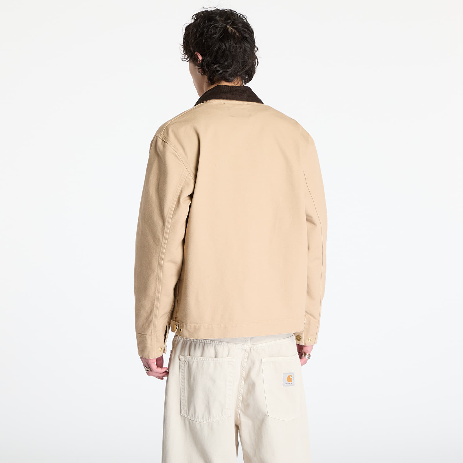 Férfi kabátok Carhartt WIP Detroit Jacket UNISEX Dusty H Brown/ Tobacco Rinsed