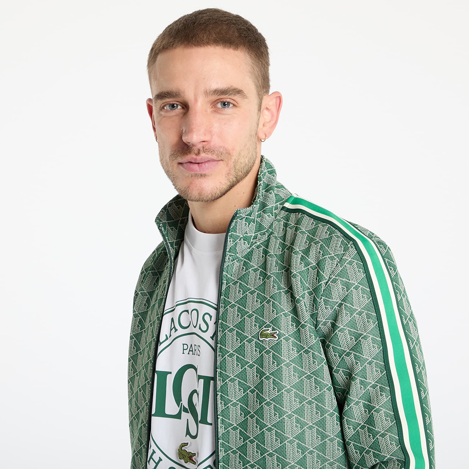 Sudaderas LACOSTE Jacquard Sweatshirt Calathea/ Sabler