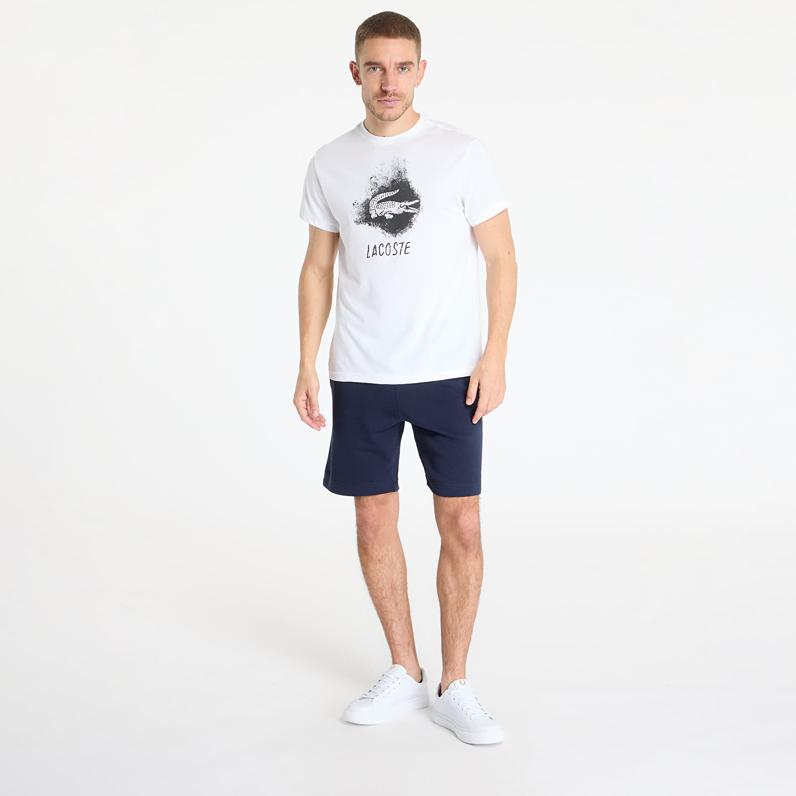 Pantalones cortos LACOSTE Non Brushed Fleece Shorts Navy Blue
