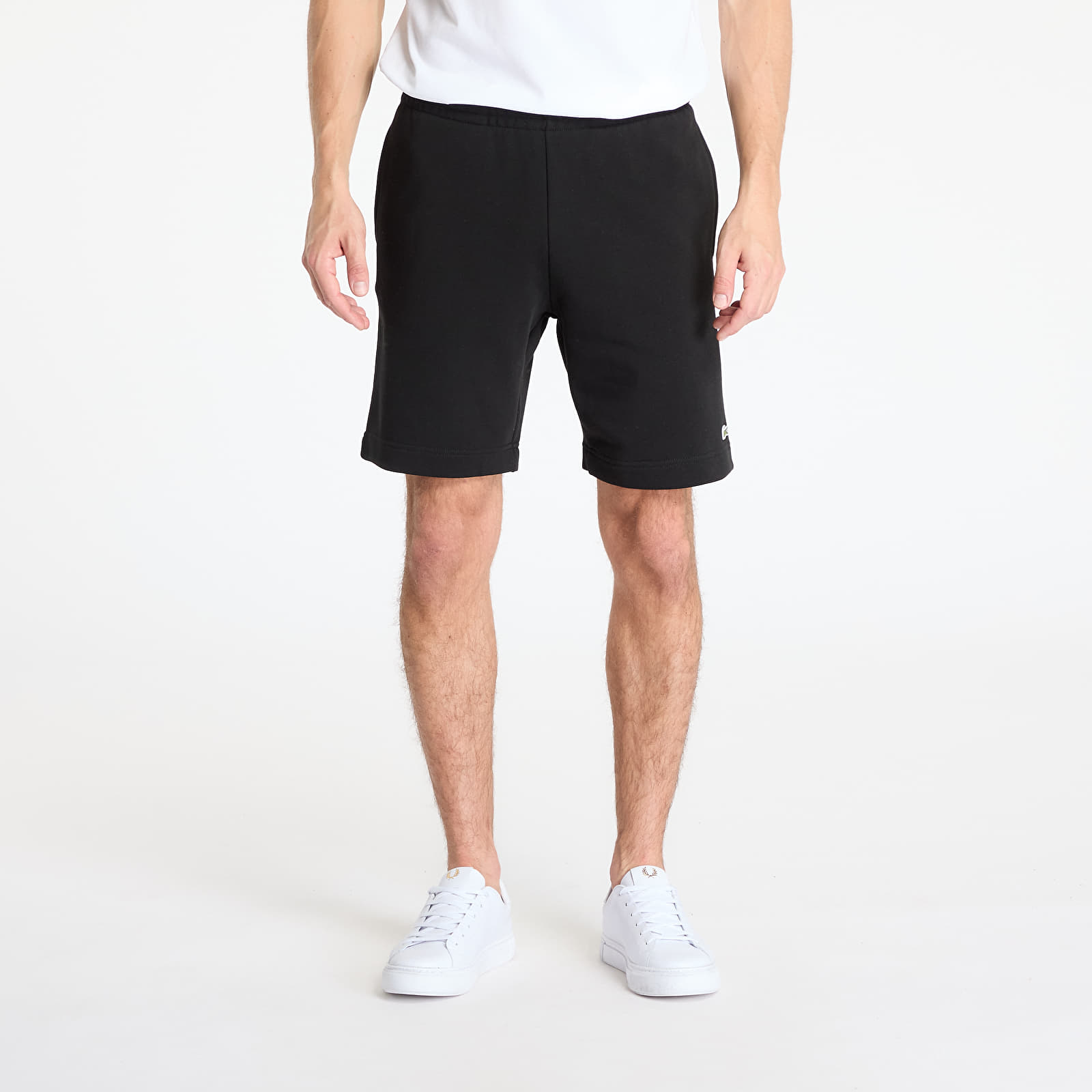 Pantalones cortos LACOSTE Non Brushed Fleece Shorts Black