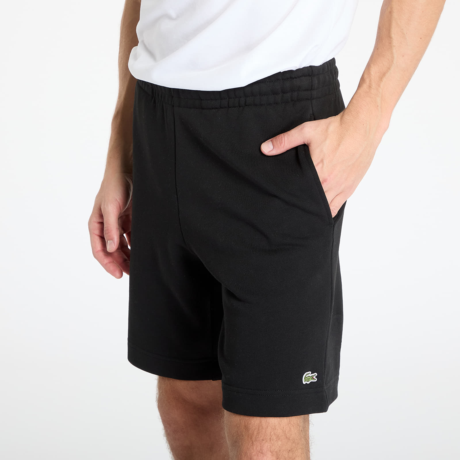 Pantalones cortos LACOSTE Non Brushed Fleece Shorts Black