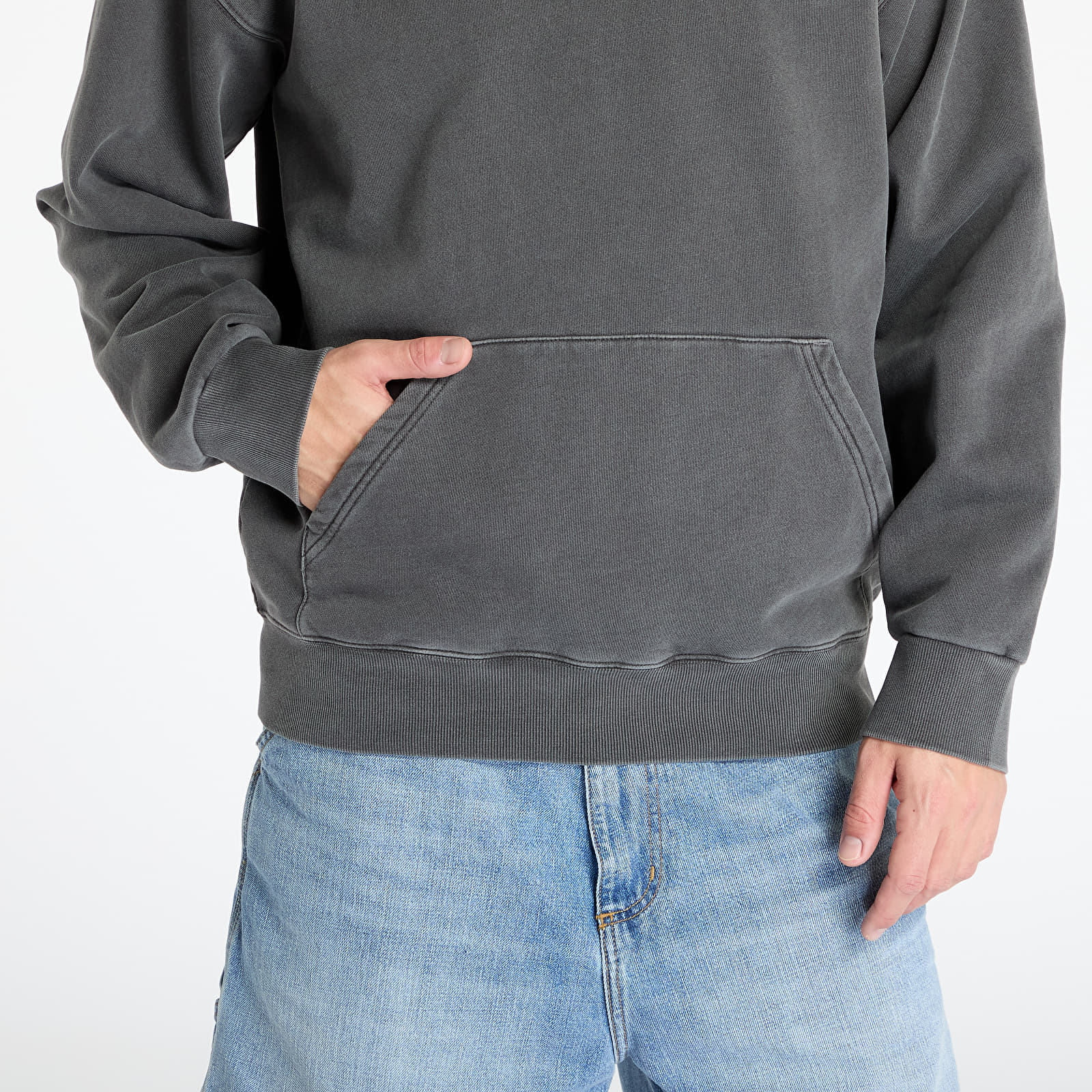 Sudaderas Carhartt WIP Hooded Nelson Sweat UNISEX Graphite Garment Dyed