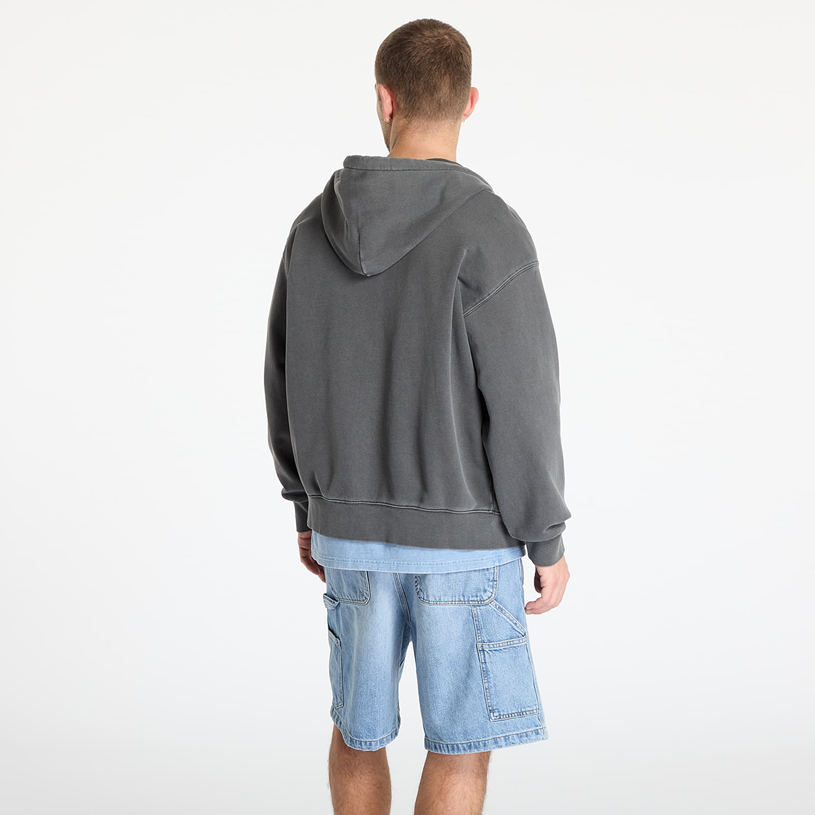 Sudaderas Carhartt WIP Hooded Nelson Jacket UNISEX Graphite Garment Dyed