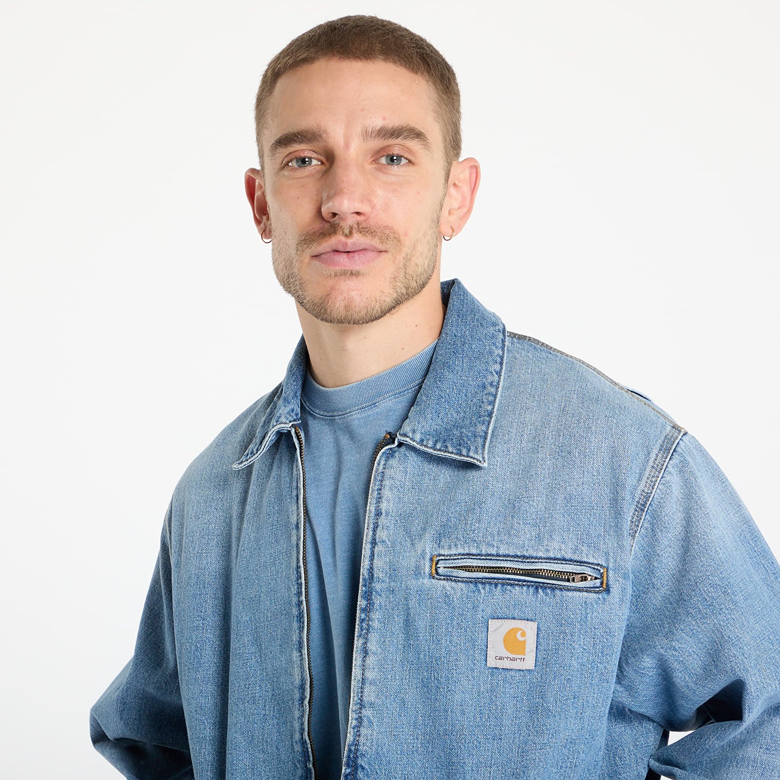 Chaquetas Carhartt WIP OG Detroit Jacket UNISEX Blue Burst Washed