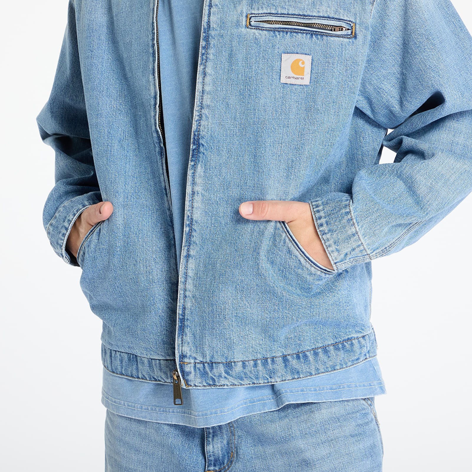 Chaquetas Carhartt WIP OG Detroit Jacket UNISEX Blue Burst Washed